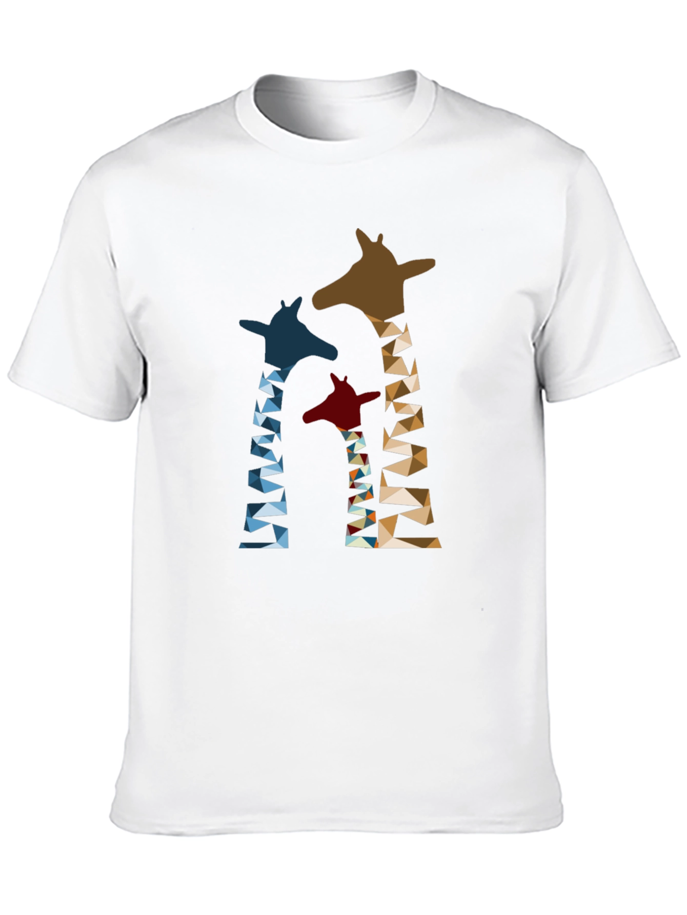 Black Geometric Giraffe Print T-Shirt view 10