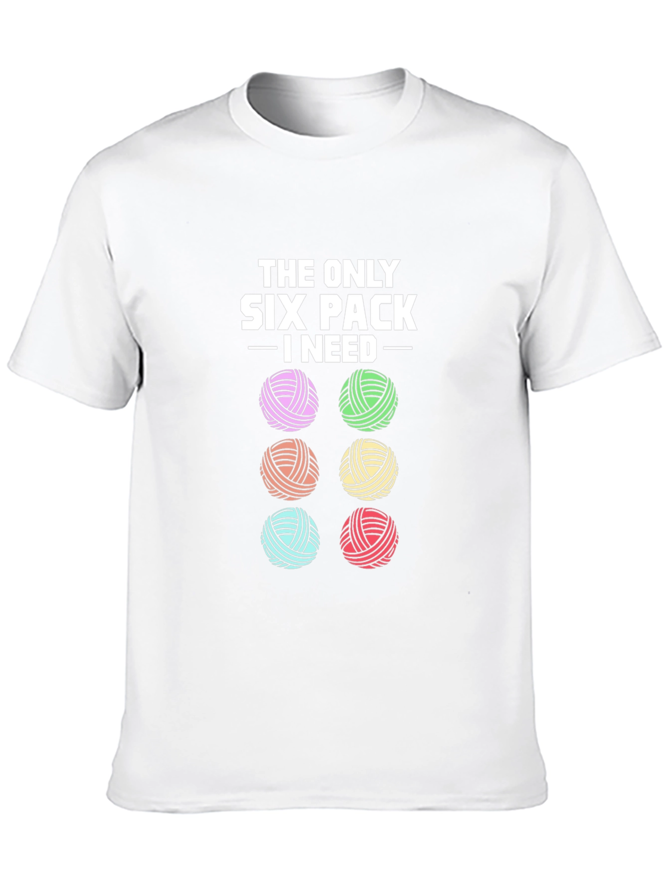 Black Knitting Yarn Lover T-Shirt: Six Pack I Need view 10