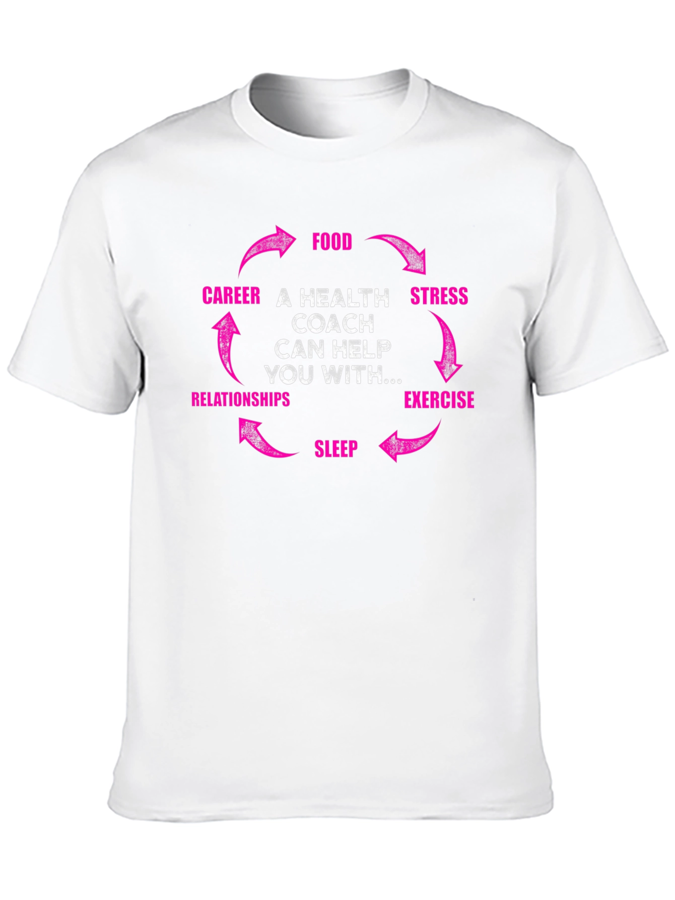 Black Health Coach Cycle T-Shirt - Wellness Gift view 10