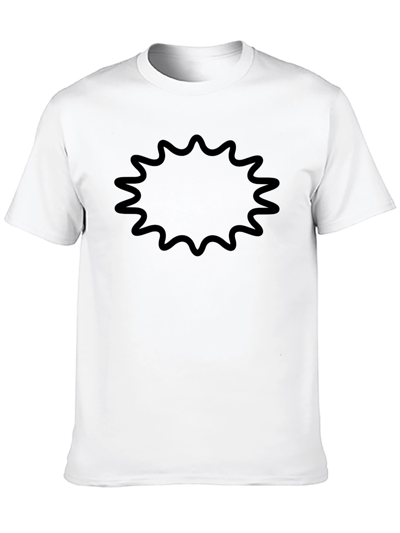 Black Abstract Graphic Tee - Modern Black T-Shirt view 10