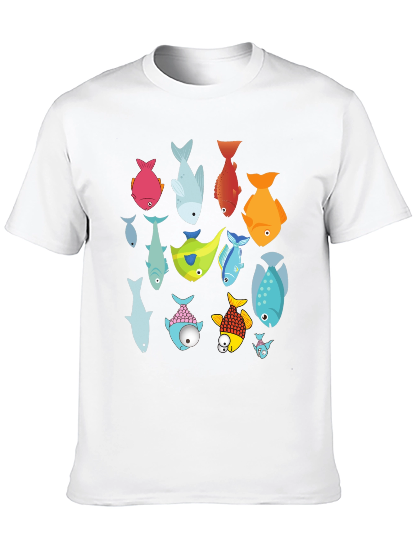 Black Funky Fish Graphic Tee - Black Cotton T-Shirt view 10