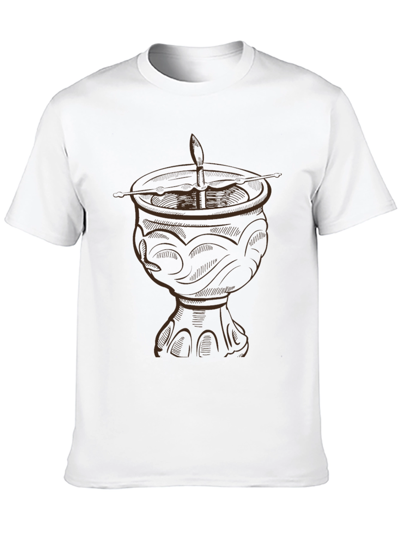 Black Ornate Goblet Graphic Tee - Unique Design, Soft Cotton view 10