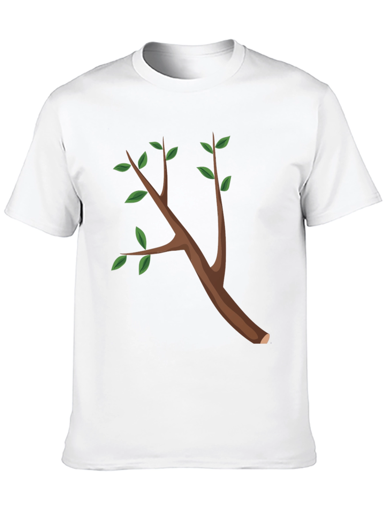 Black Nature Branch Graphic Tee - Black Cotton T-Shirt view 10