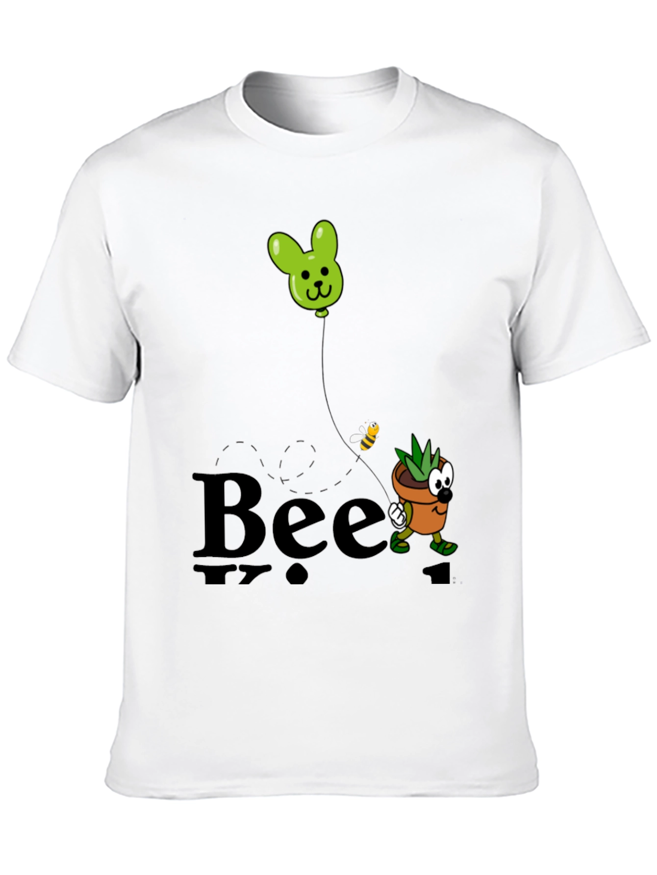 Black Bee Kind Funny Plant T-Shirt view 10