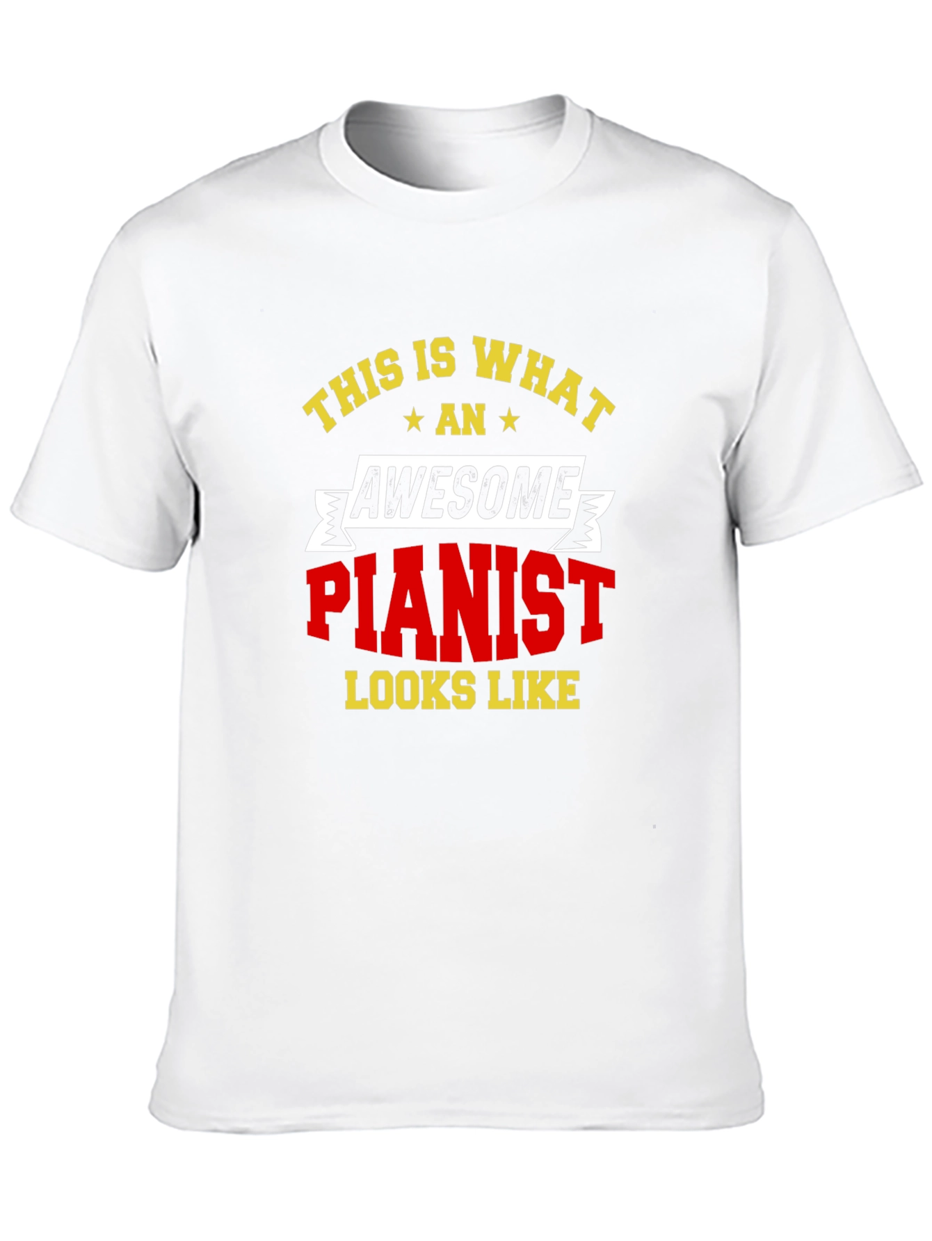Black Awesome Pianist T-Shirt - Musician Tee view 10