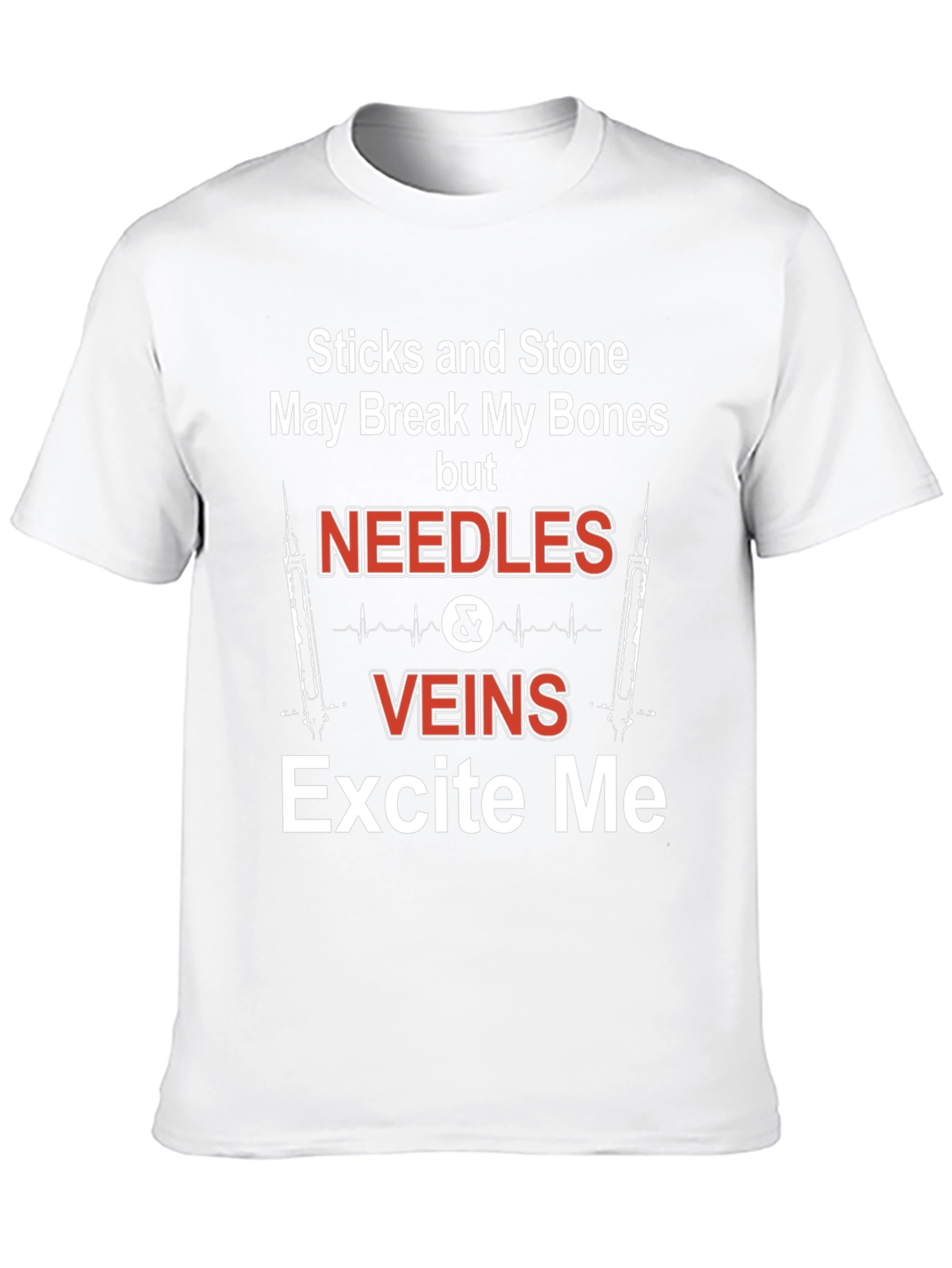 Black Needles & Veins Excite Me Graphic T-Shirt view 10