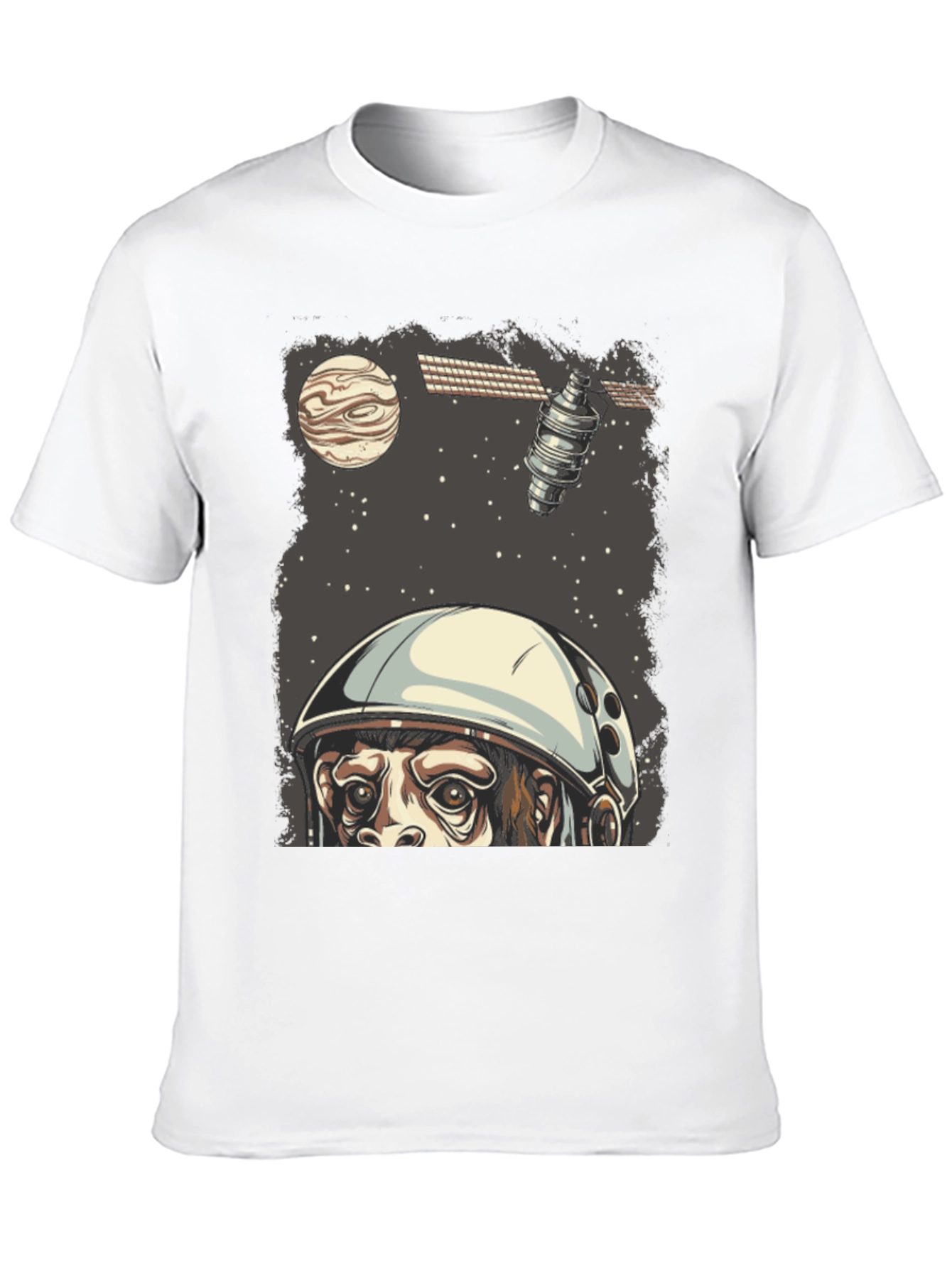 Black Astro Monkey T-Shirt - Space Adventure view 10