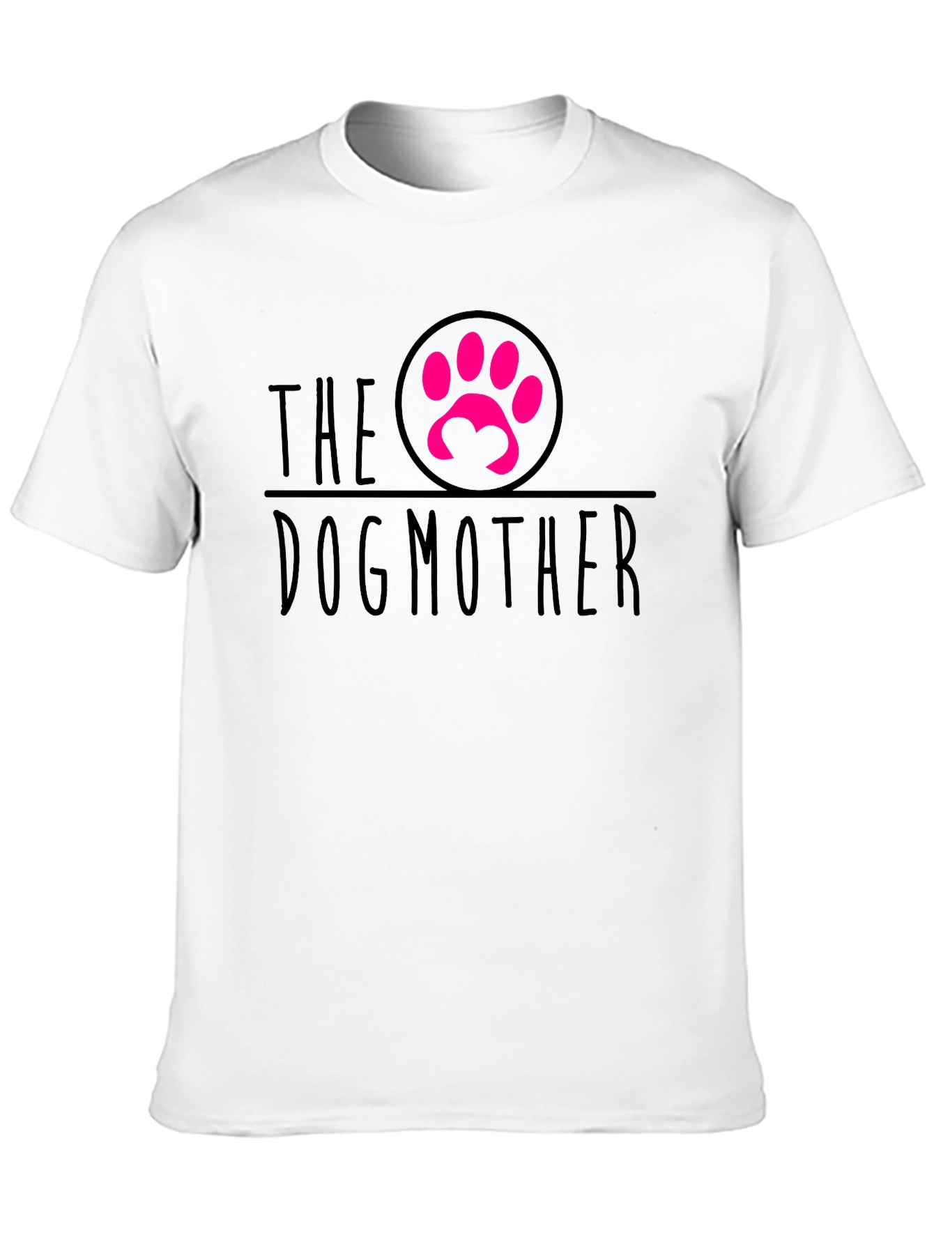 Black The Dog Mother Tee - Cute Paw Print Design view 10