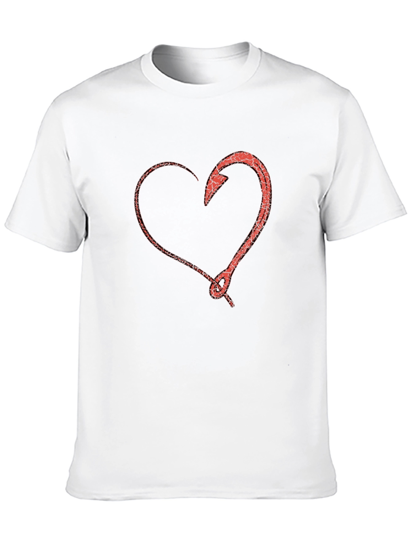 Black Heart Hook T-Shirt - Fishing Love Tee view 10