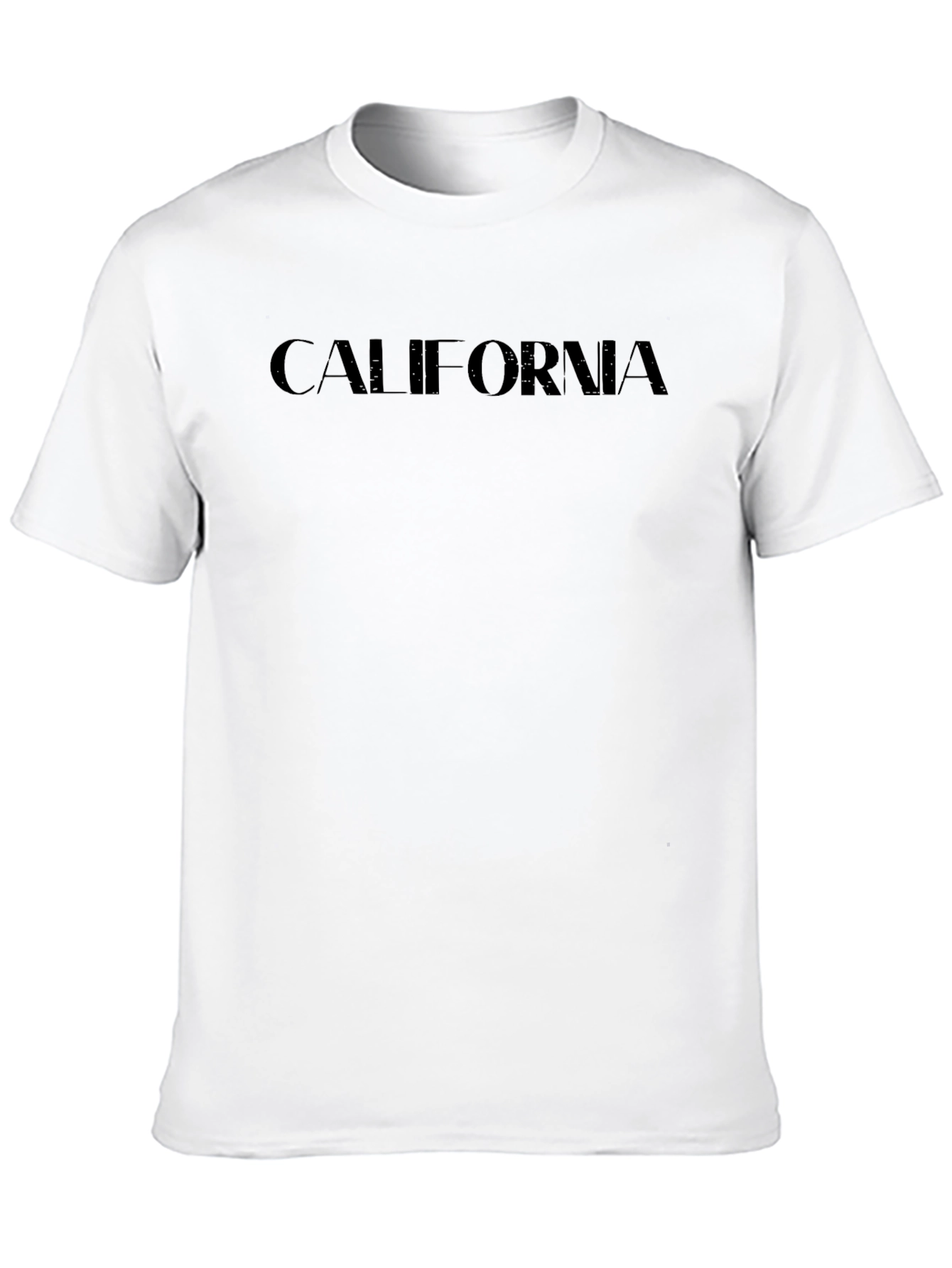 Black California Graphic Print T-Shirt - Solid Black Tee view 10