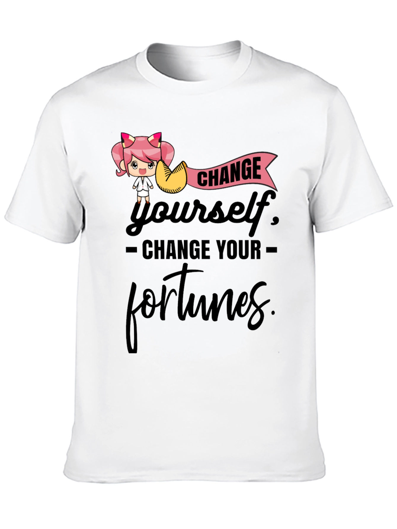 Black Change Yourself T-Shirt - Unisex Black Tee view 10