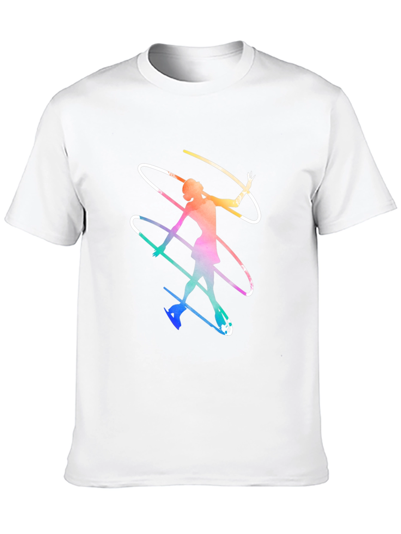 Figure Skater Graphic Tee - Black Cotton Shirt - 10