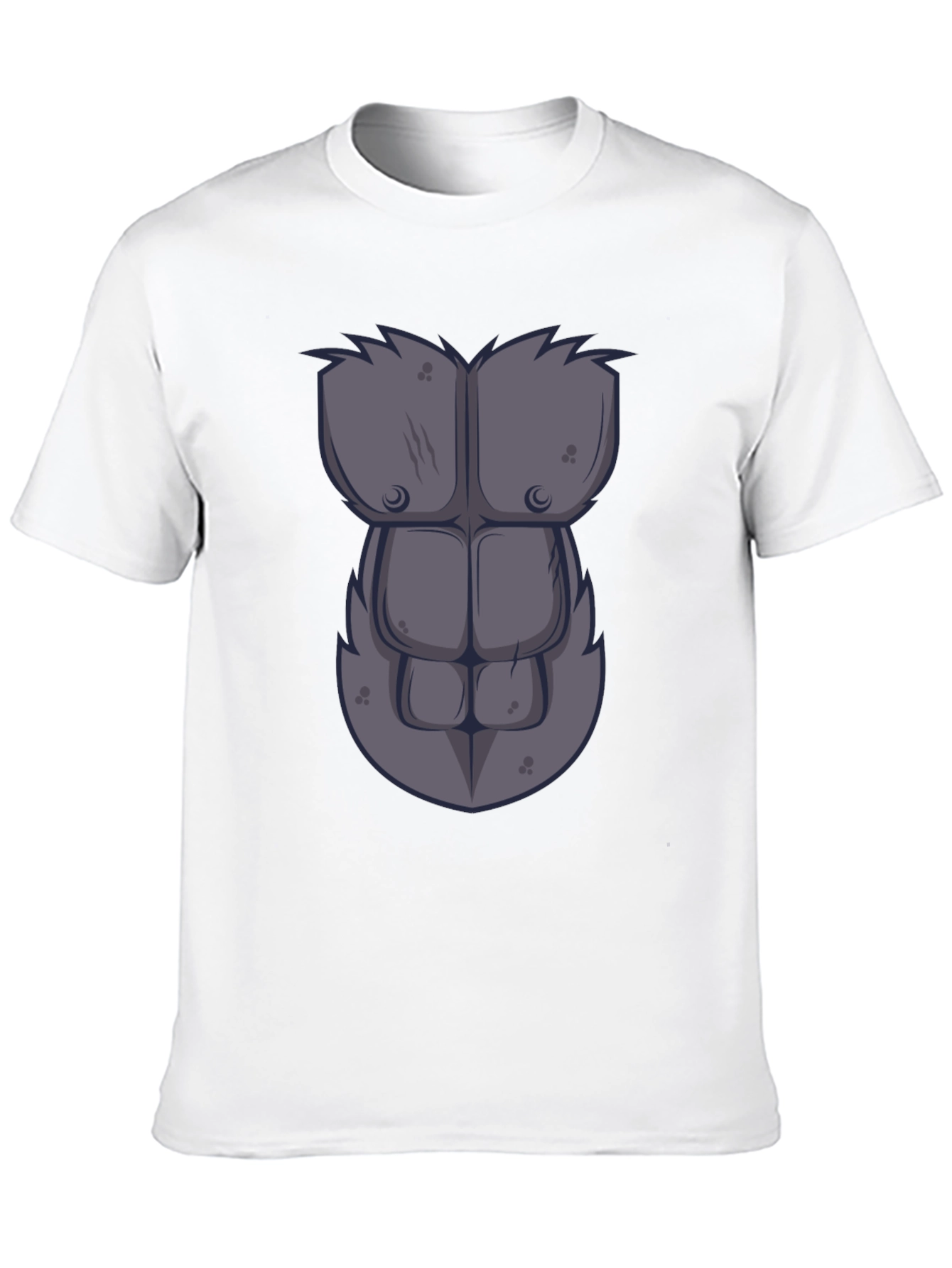 Black Gorilla Chest Graphic Tee - Novelty Muscle Shirt view 10