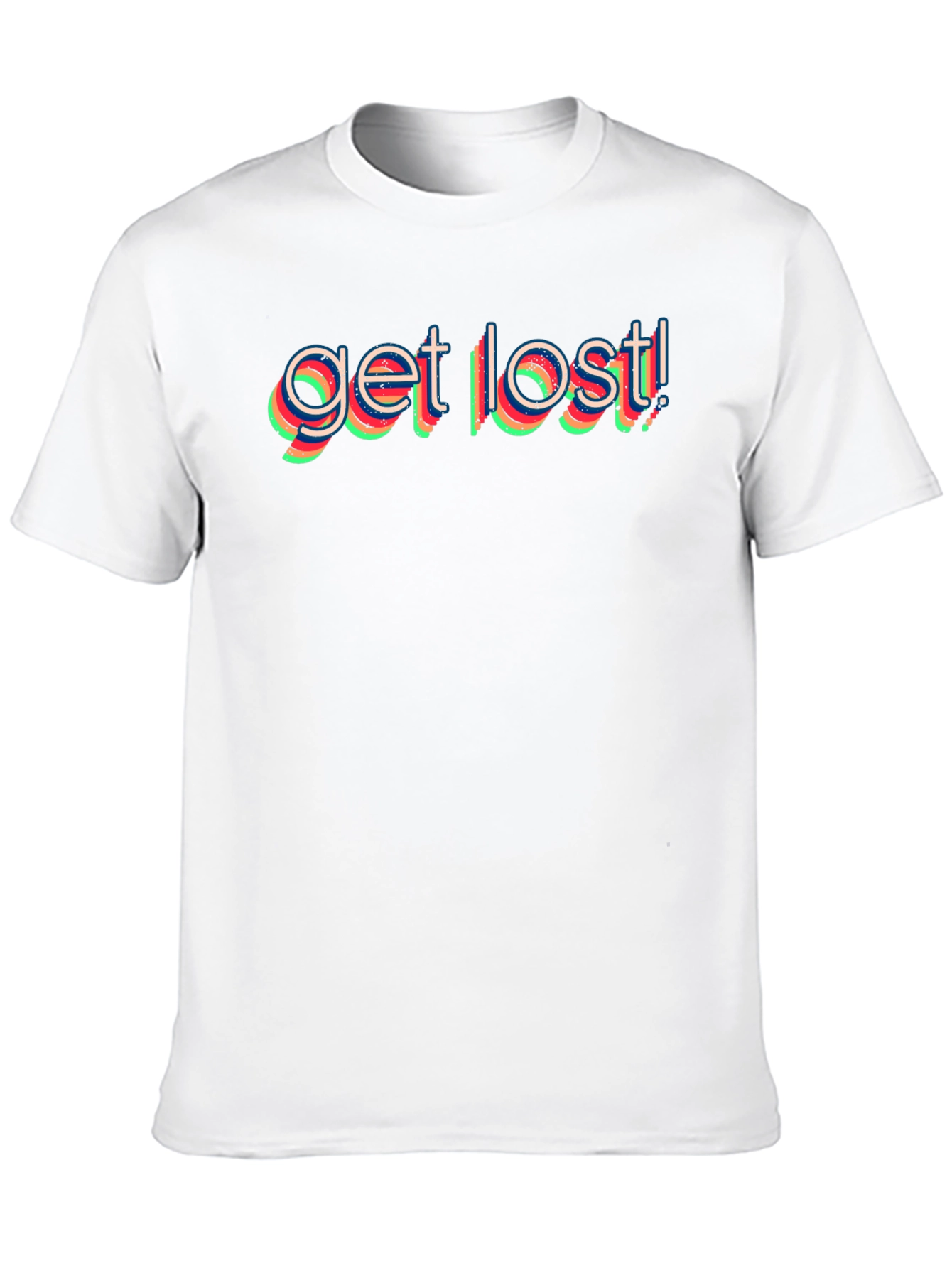 Black Get Lost Graphic Tee - Black Cotton T-Shirt view 10