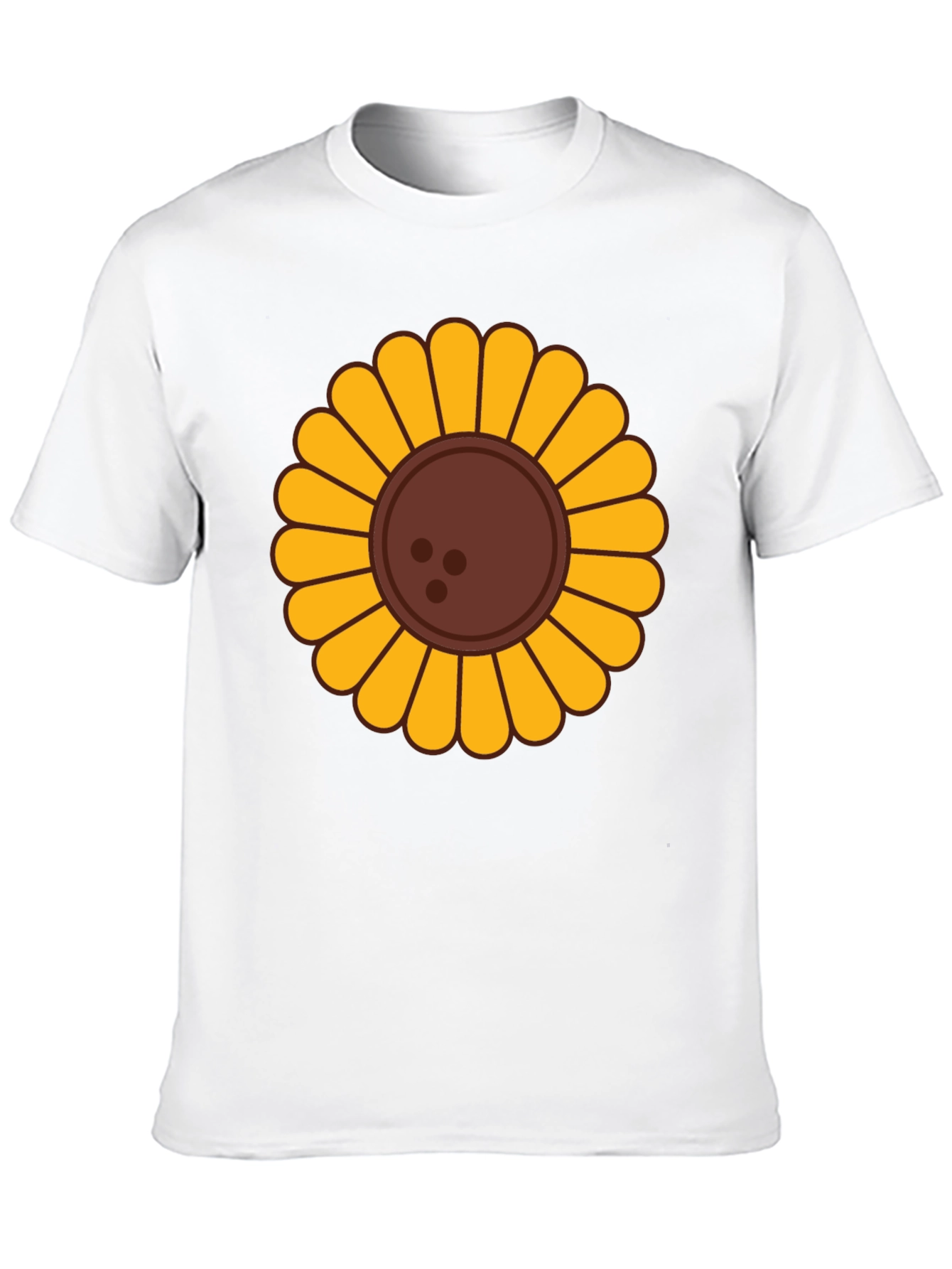 Black Sunflower Graphic T-Shirt - Unisex Black Tee view 10