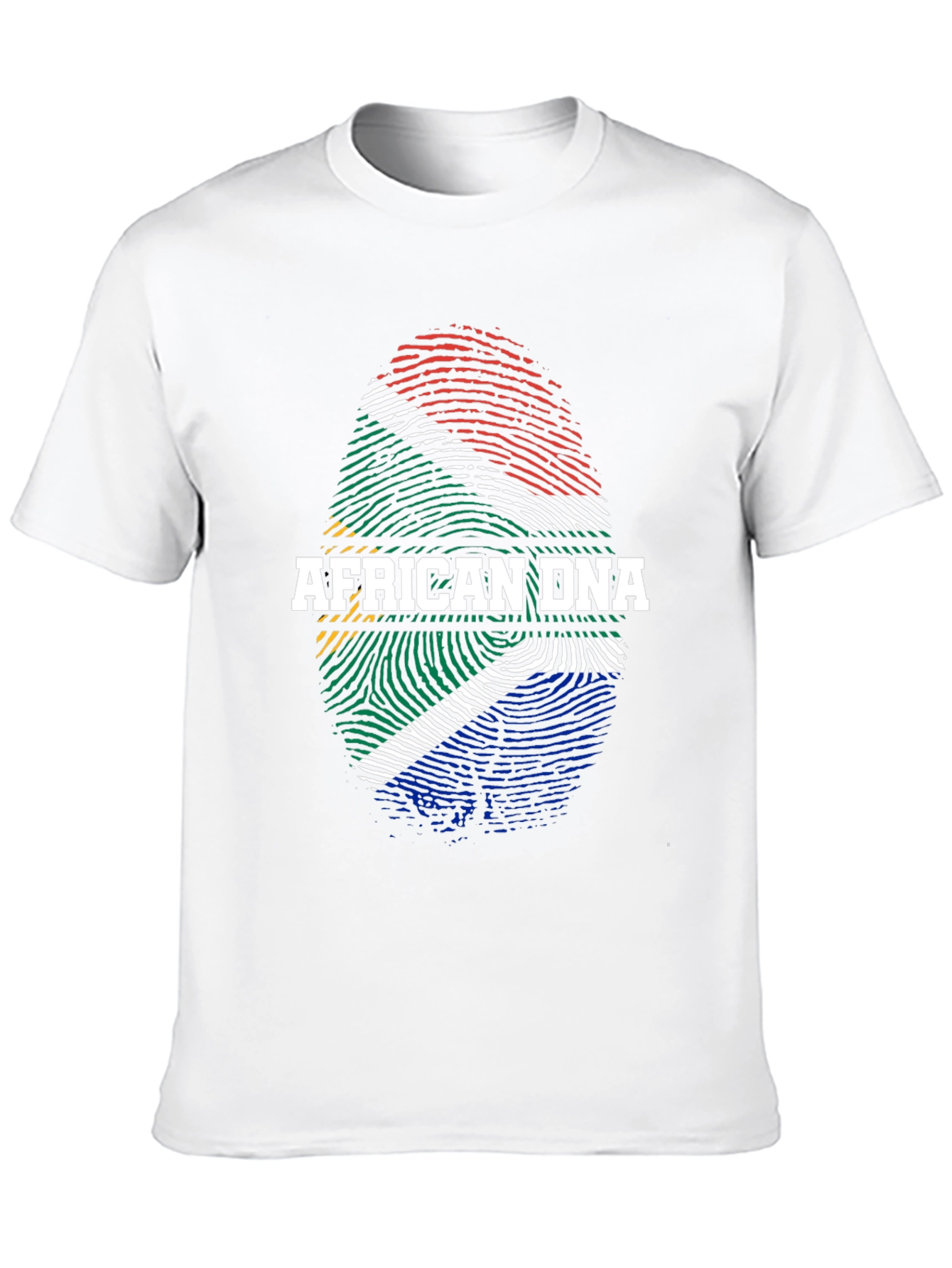 Black African DNA Flag Fingerprint T-Shirt view 10