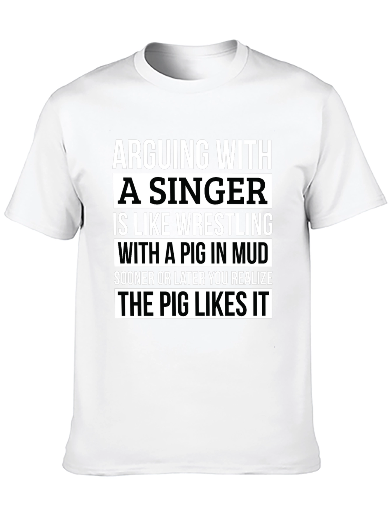 Black Arguing with a Singer T-Shirt - Funny Musician Tee view 10