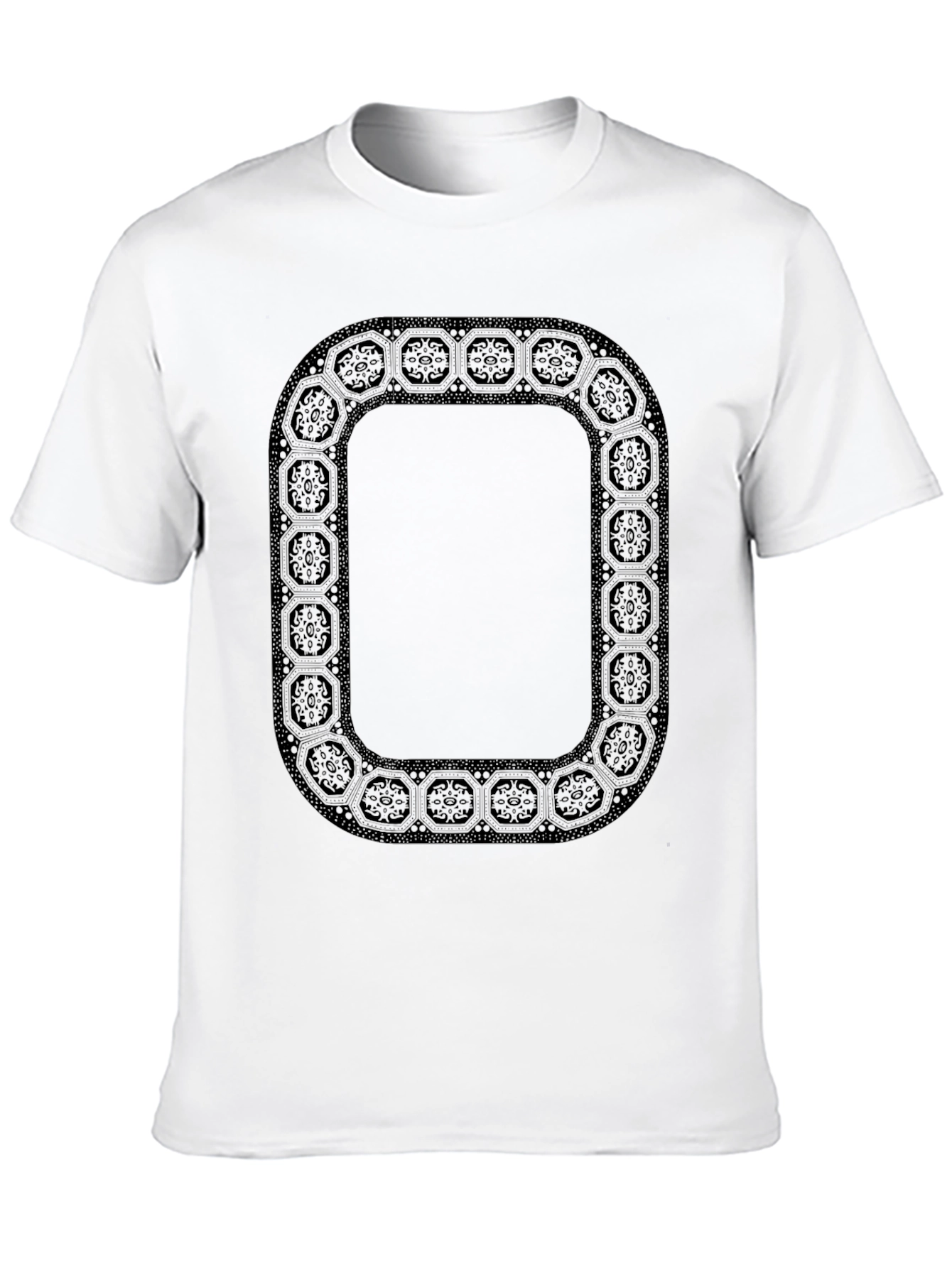 Black Black Ornamental Framed T-Shirt view 10