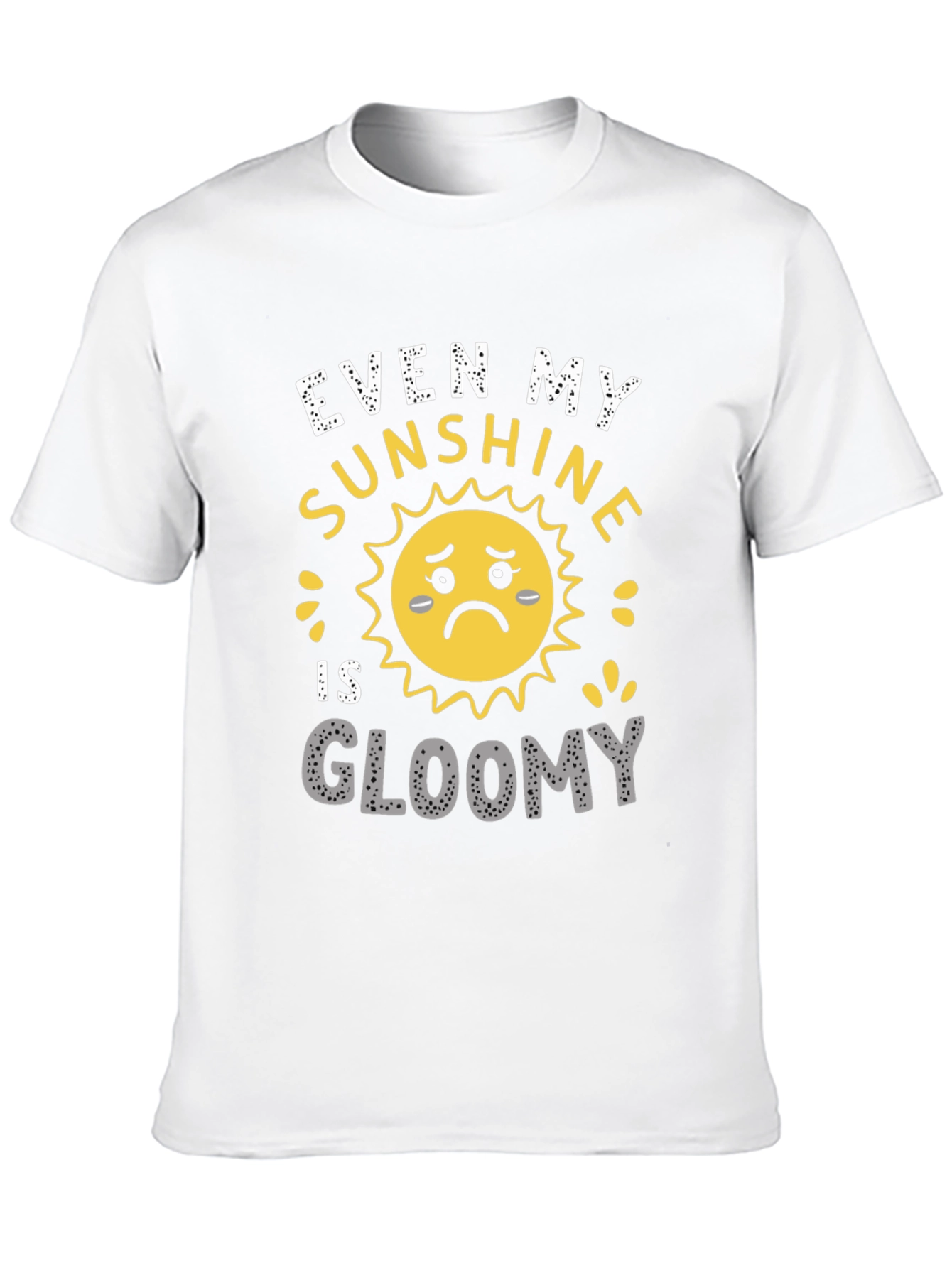 Black Gloomy Sunshine Graphic T-Shirt - Unisex Casual Tee view 10