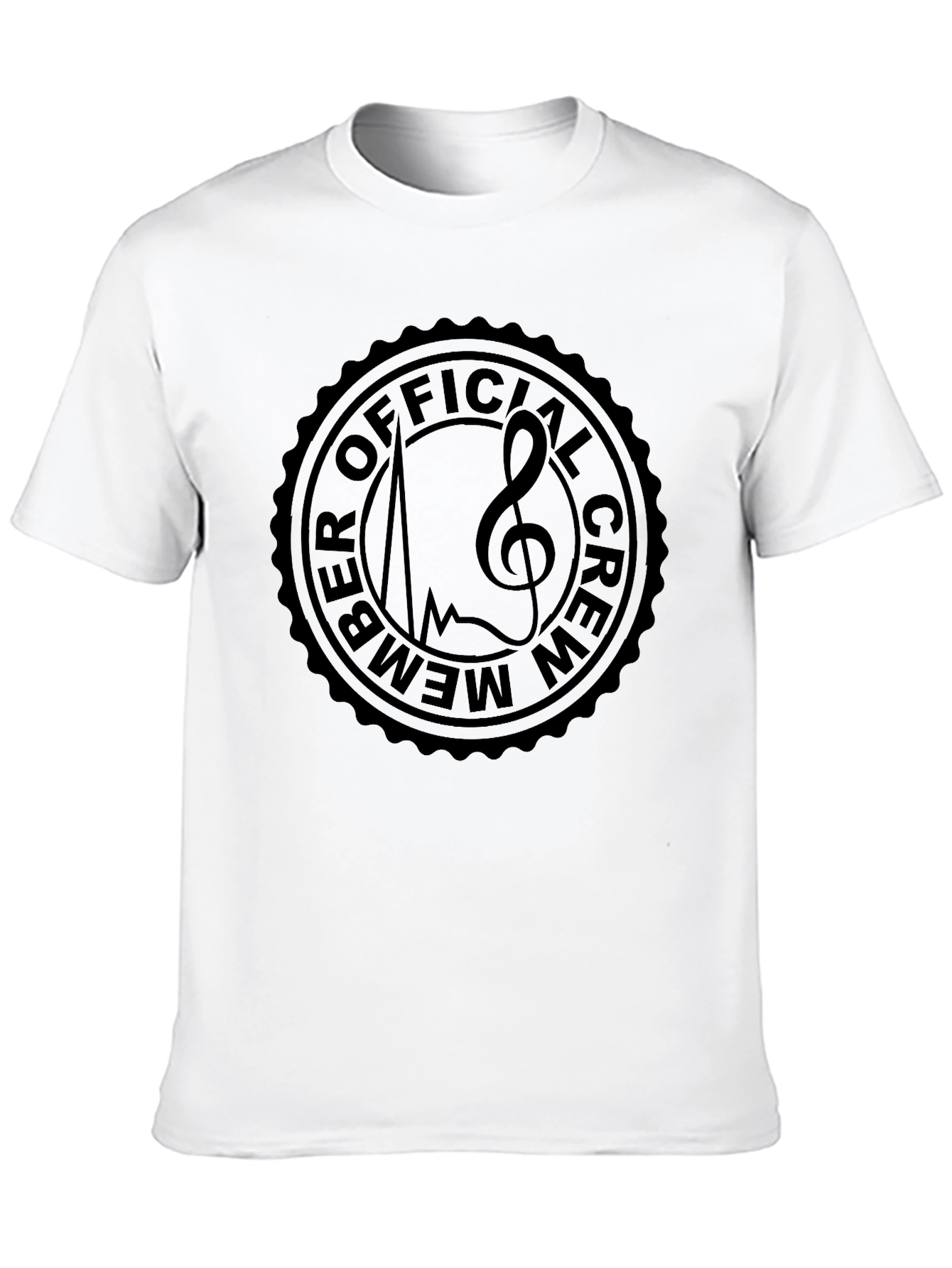 Black Official Crew Member Treble Clef Black T-Shirt view 10