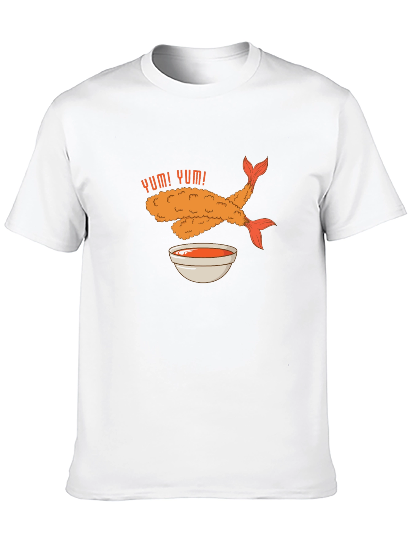 Black Yum! Tempura Shrimp Graphic T-Shirt view 10