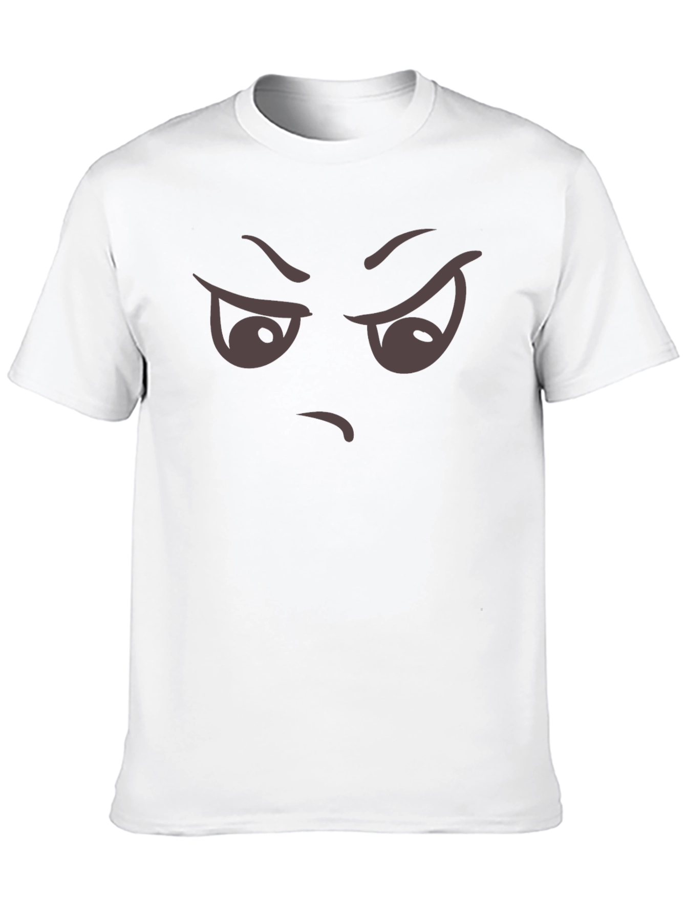 Black Funny Angry Face Graphic T-Shirt view 10