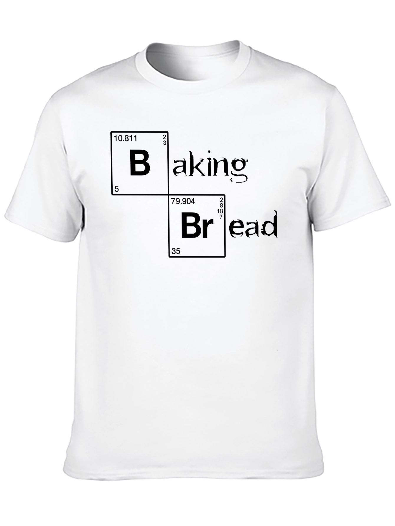 Black Baking Bread Periodic Table Funny T-Shirt view 10