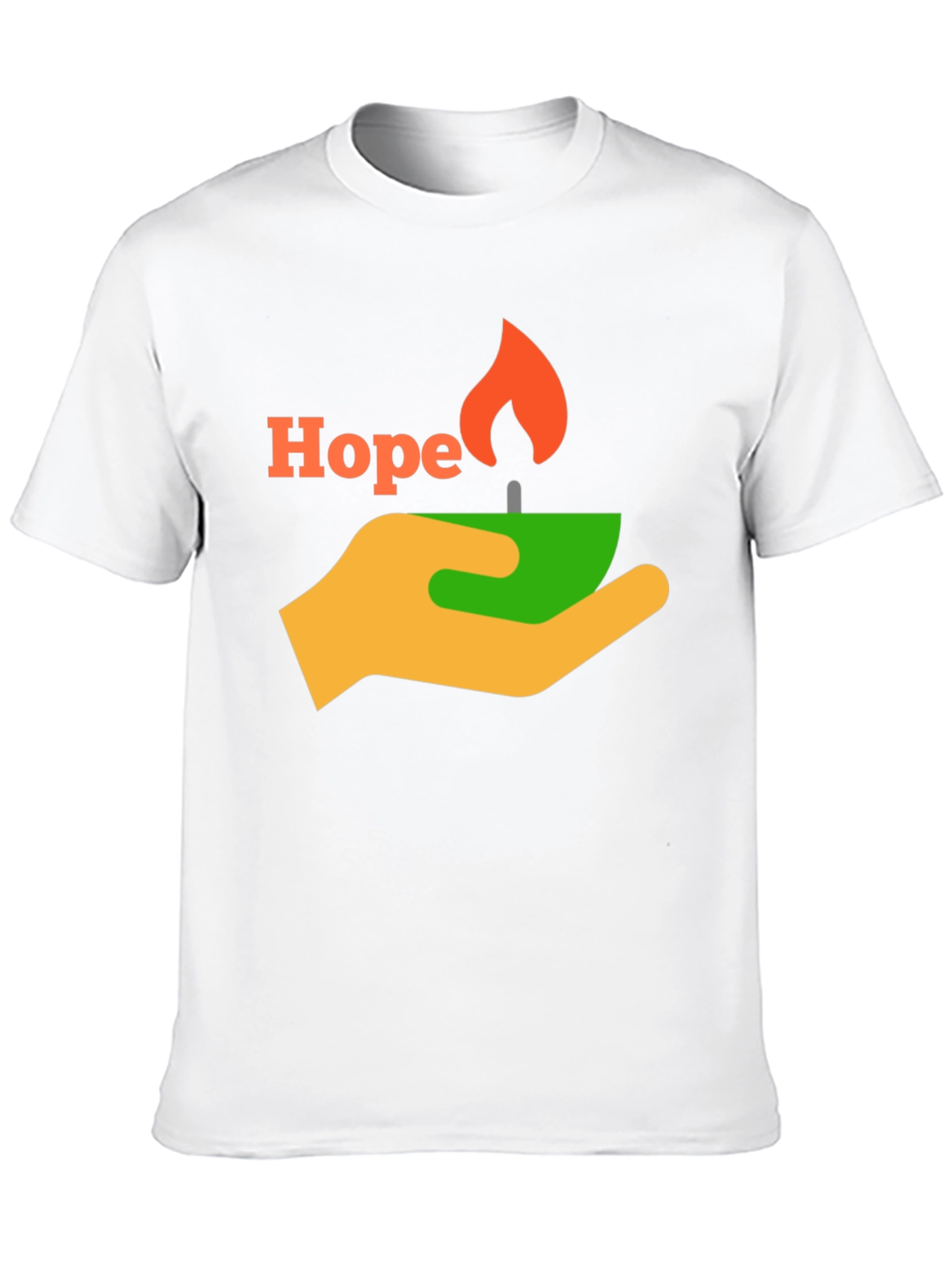 Black Hope T-Shirt - Graphic Tee with Hand and Candle Design view 10
