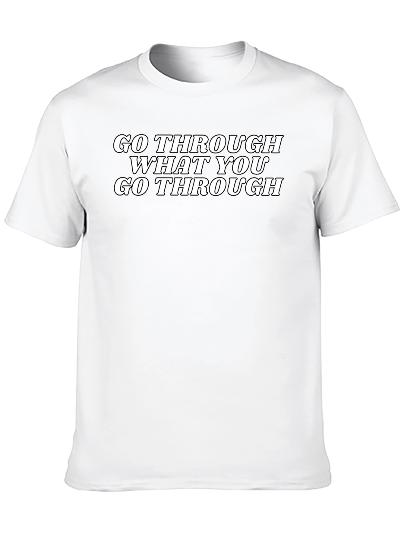 Black Go Through What You Go Through Black T-Shirt view 10