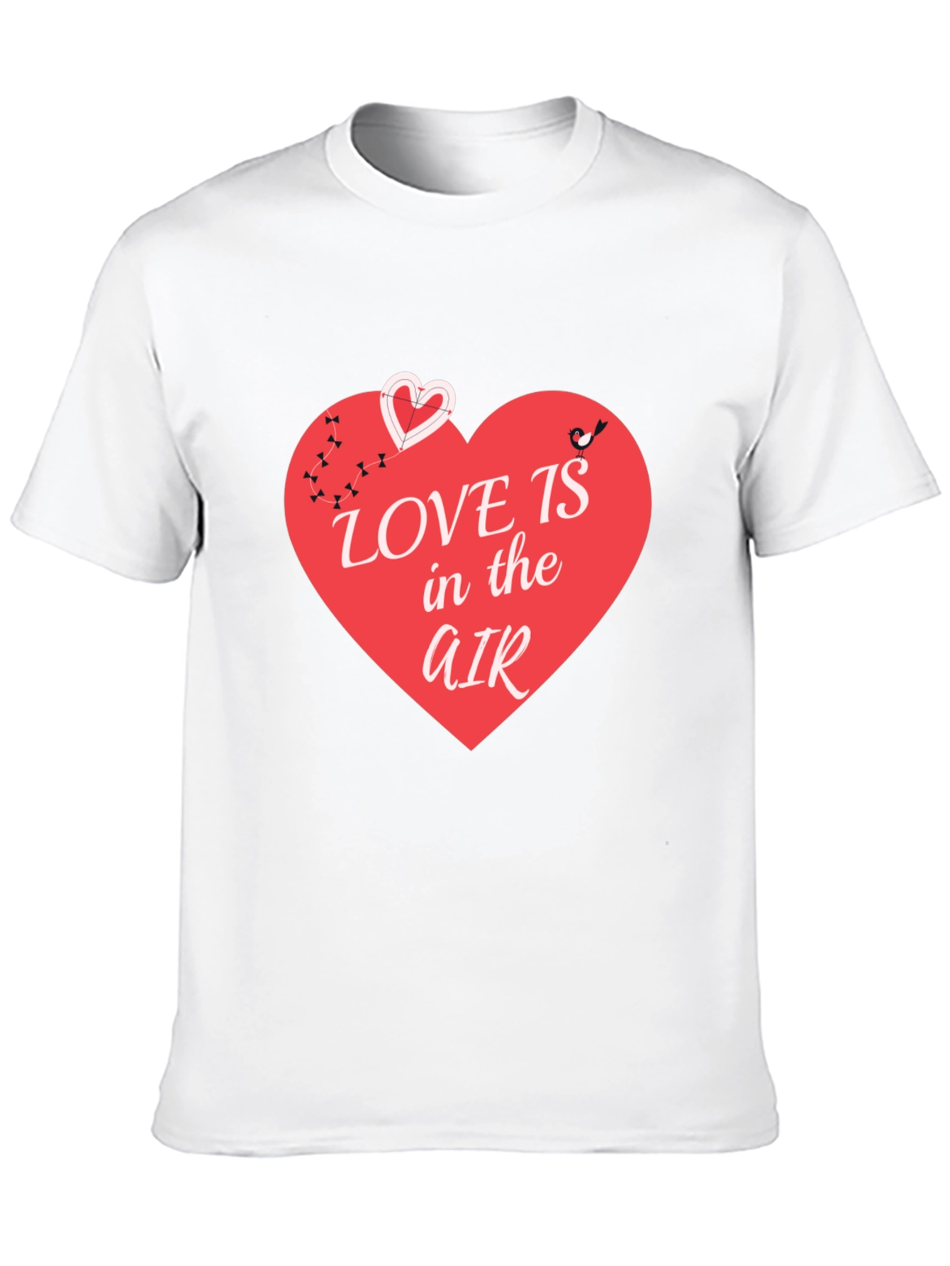 Black Love is in the Air T-Shirt - Graphic Heart Design view 10