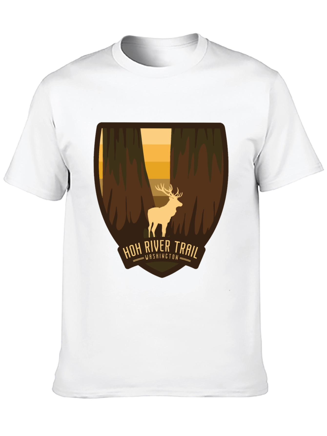 Black Hoh River Trail Washington Graphic Tee view 10