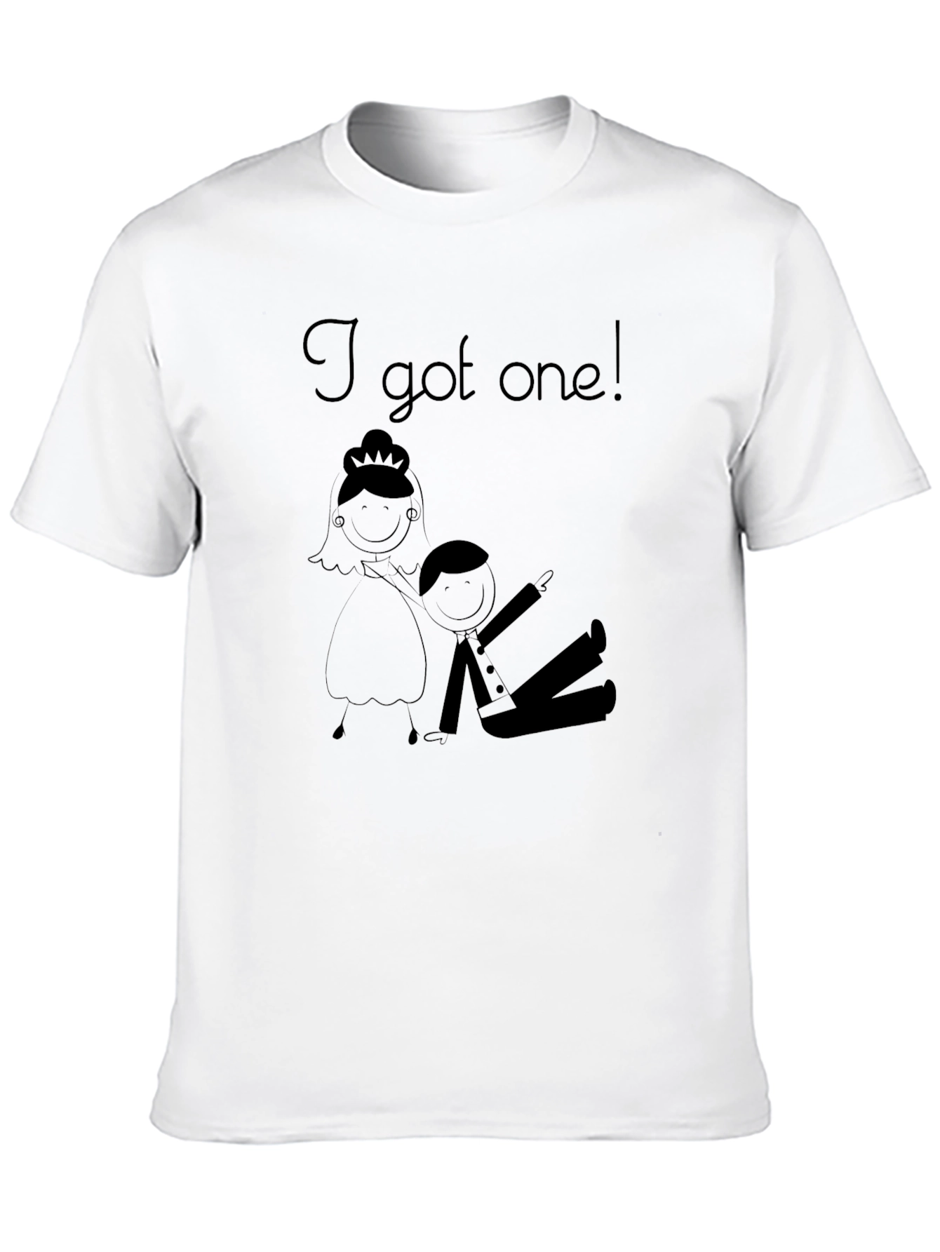 Black Funny I Got One! Wedding T-Shirt Bride Groom Humor view 10