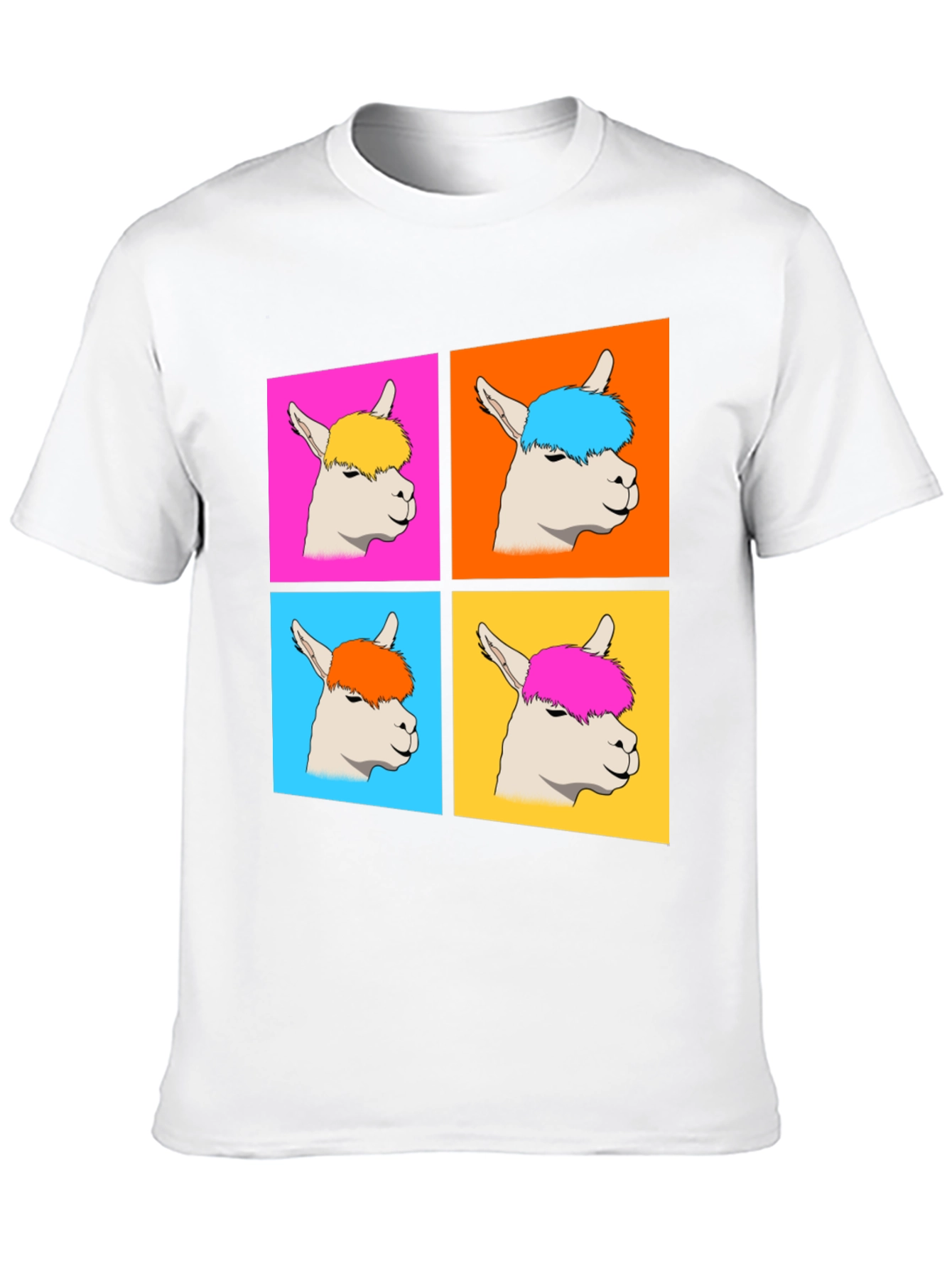 Black Alpaca Pop Art Graphic T-Shirt view 10