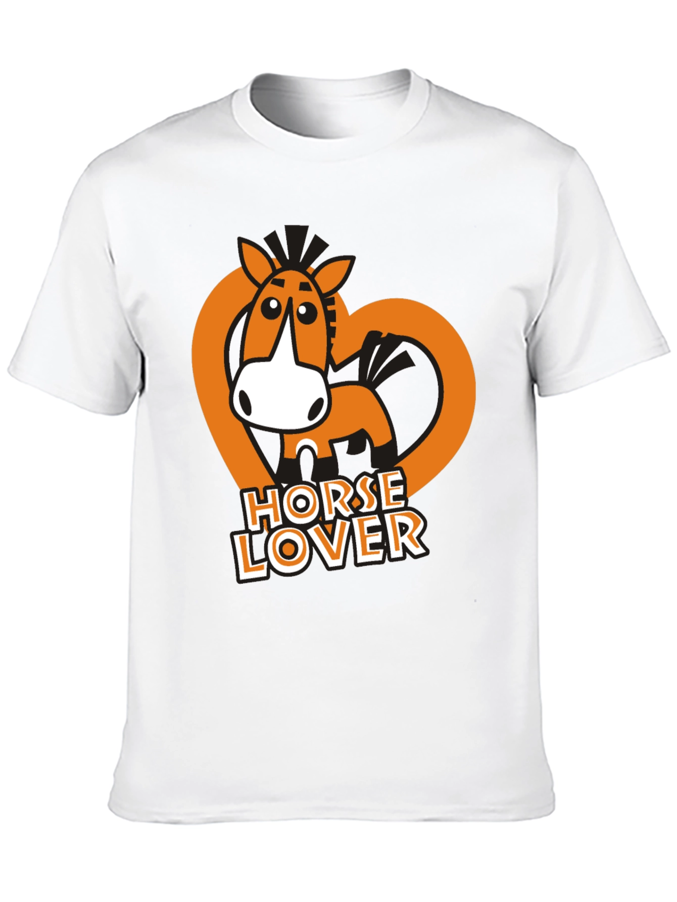 Black Horse Lover T-Shirt - Cute Cartoon Horse Design view 10