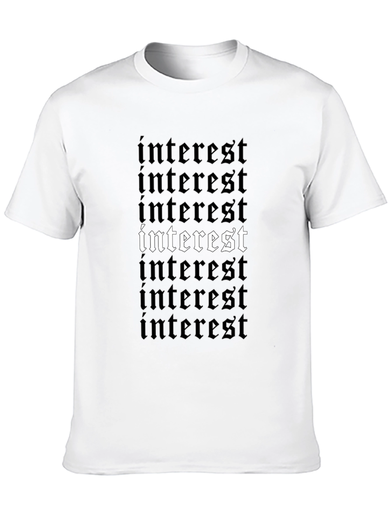 Black Interest Graphic Print Tee | Black Cotton Blend T-Shirt view 10