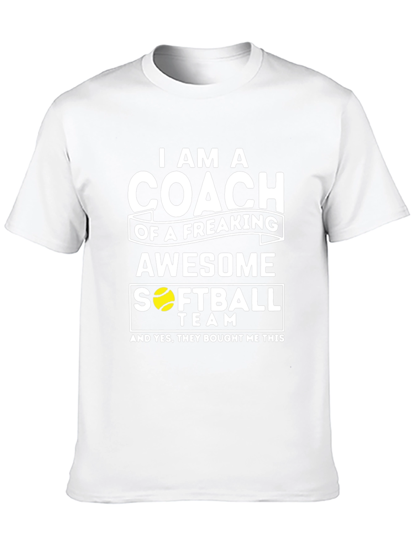 Black Awesome Softball Coach T-Shirt - Novelty Gift view 10