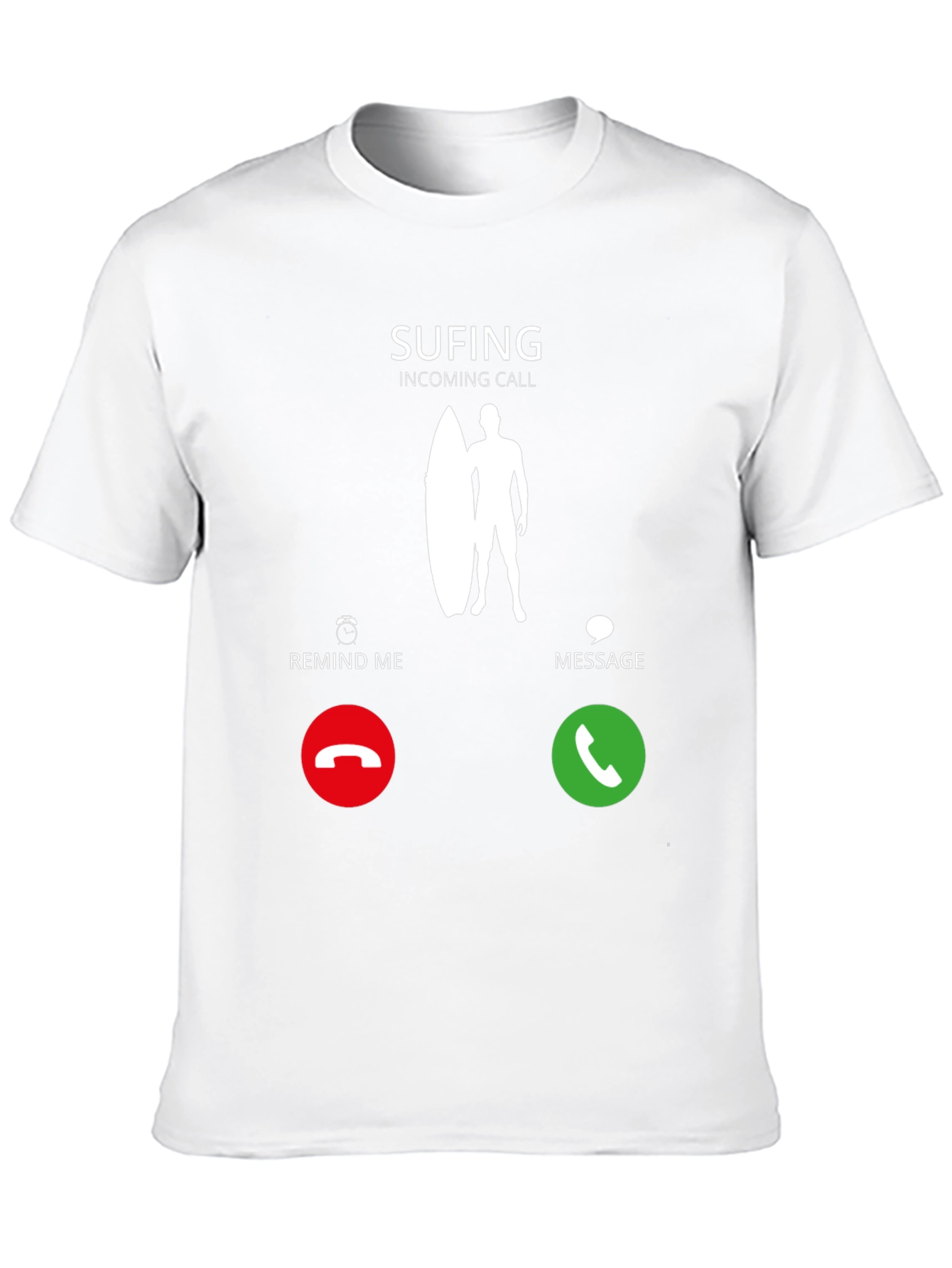 Black Surfing Incoming Call T-Shirt - Surf's Up! view 10