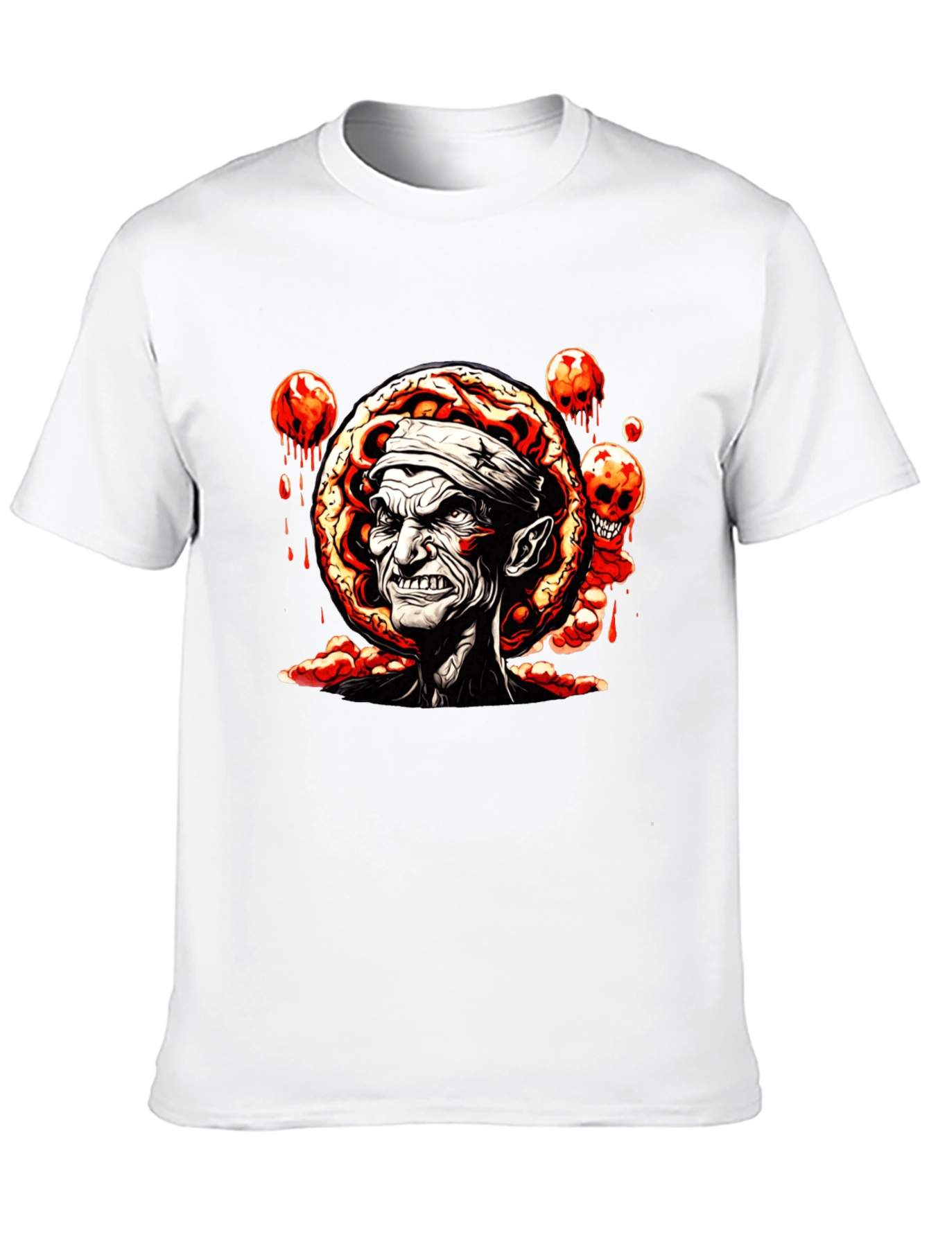 Black Creepy Zombie Graphic Tee - Black view 10