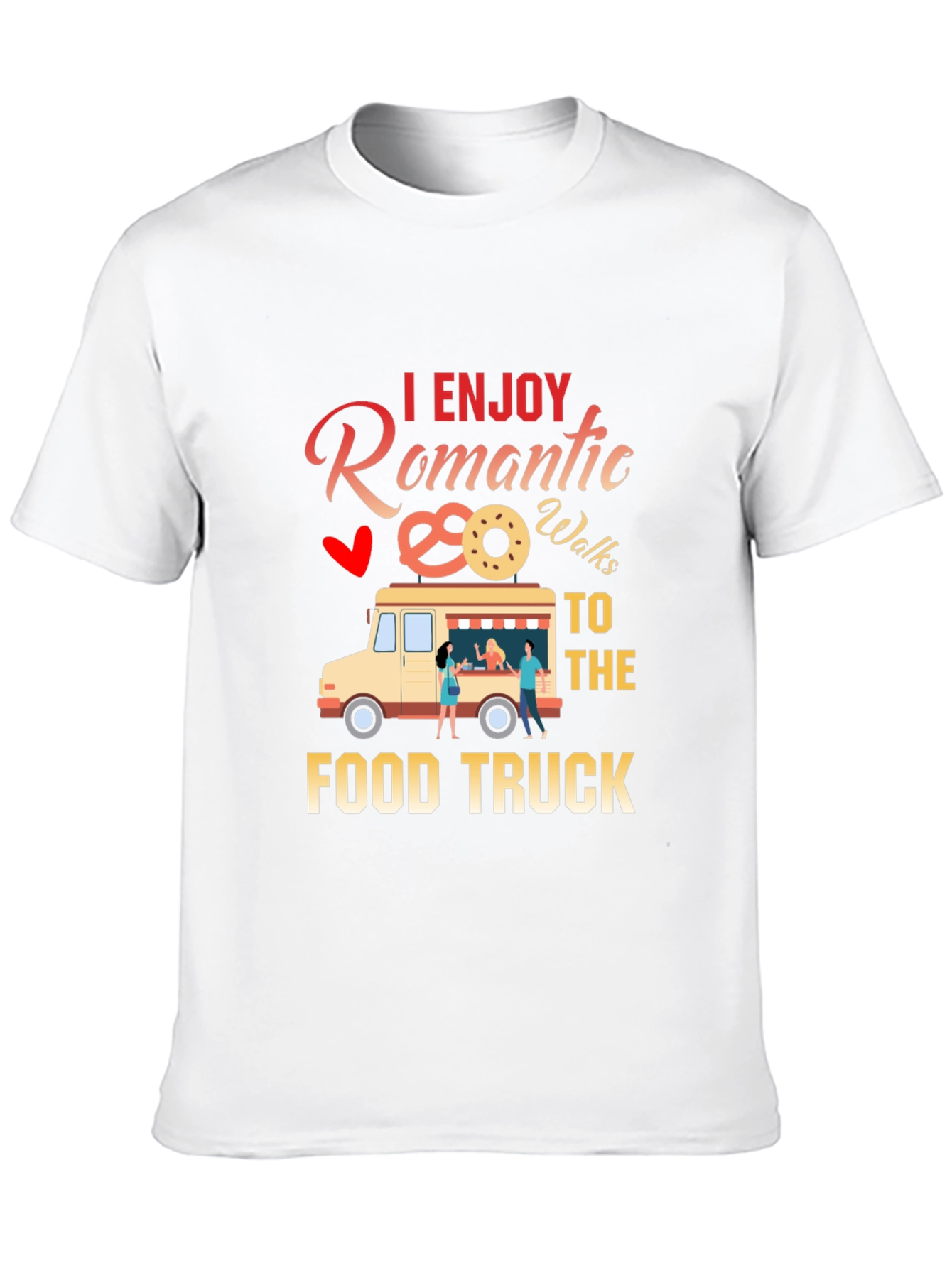 Black Romantic Food Truck T-Shirt view 10