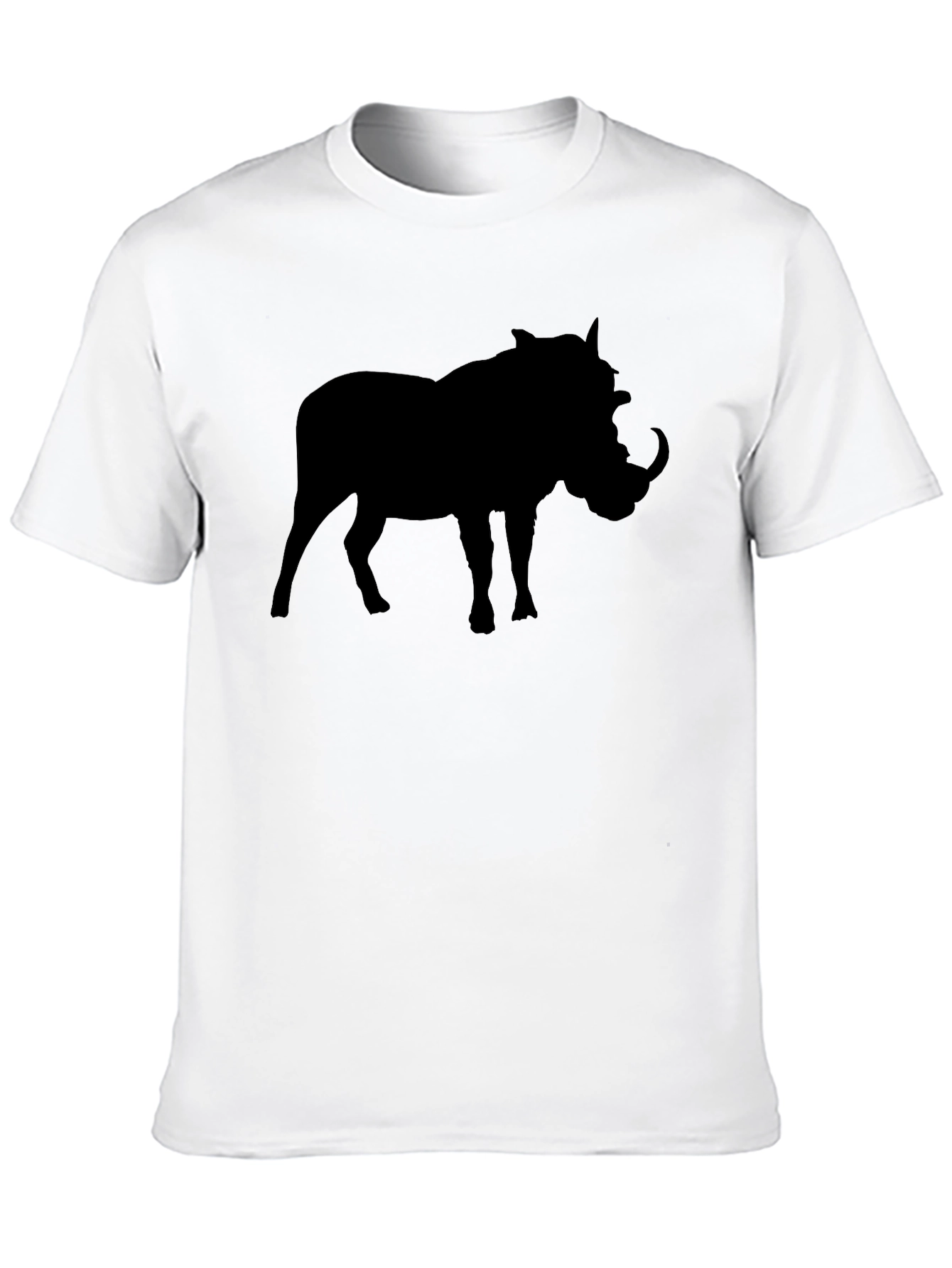 Black Warthog Silhouette T-Shirt - Classic Black Tee view 10