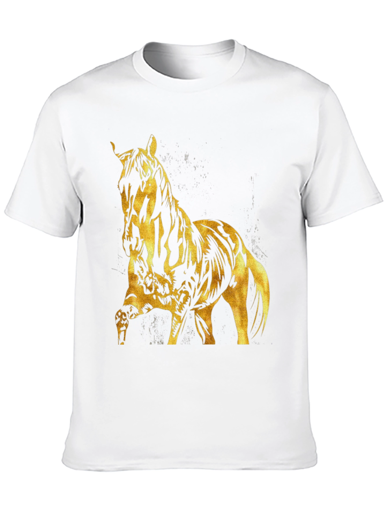 Black Gold Horse Graphic Black T-Shirt view 10