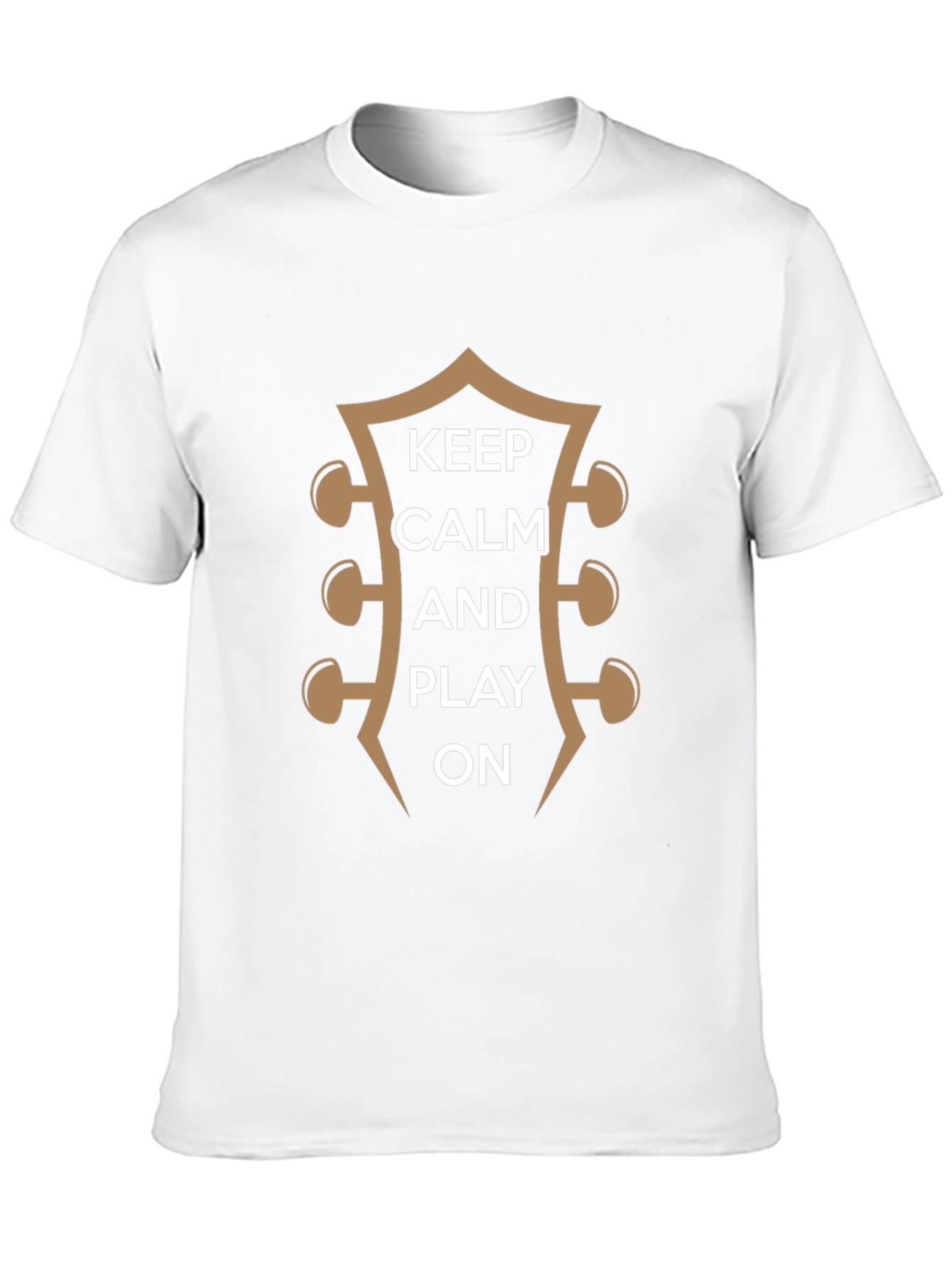 Black Keep Calm and Play On Guitar T-Shirt view 10