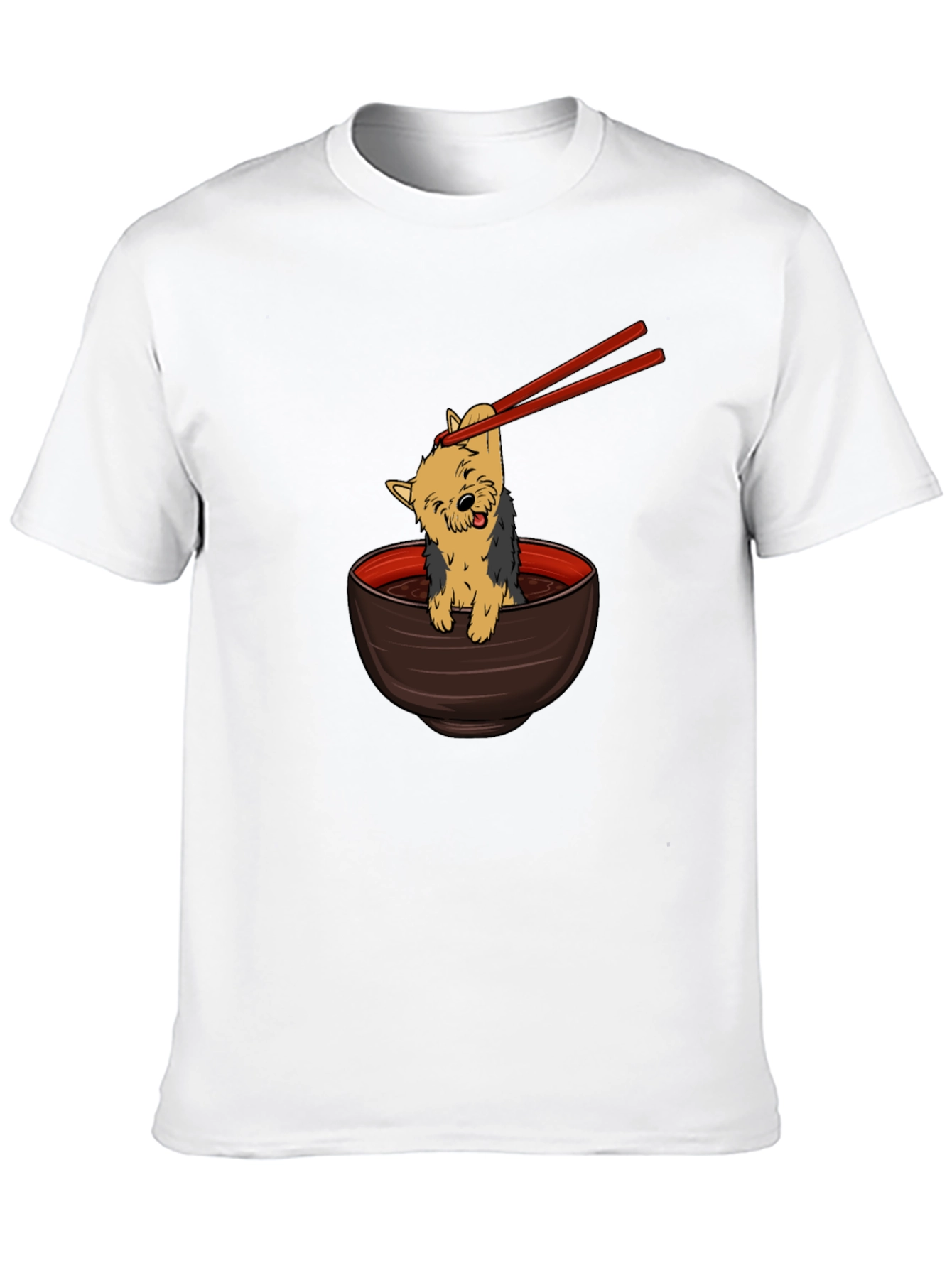 Black Dog in Ramen Bowl T-Shirt view 10
