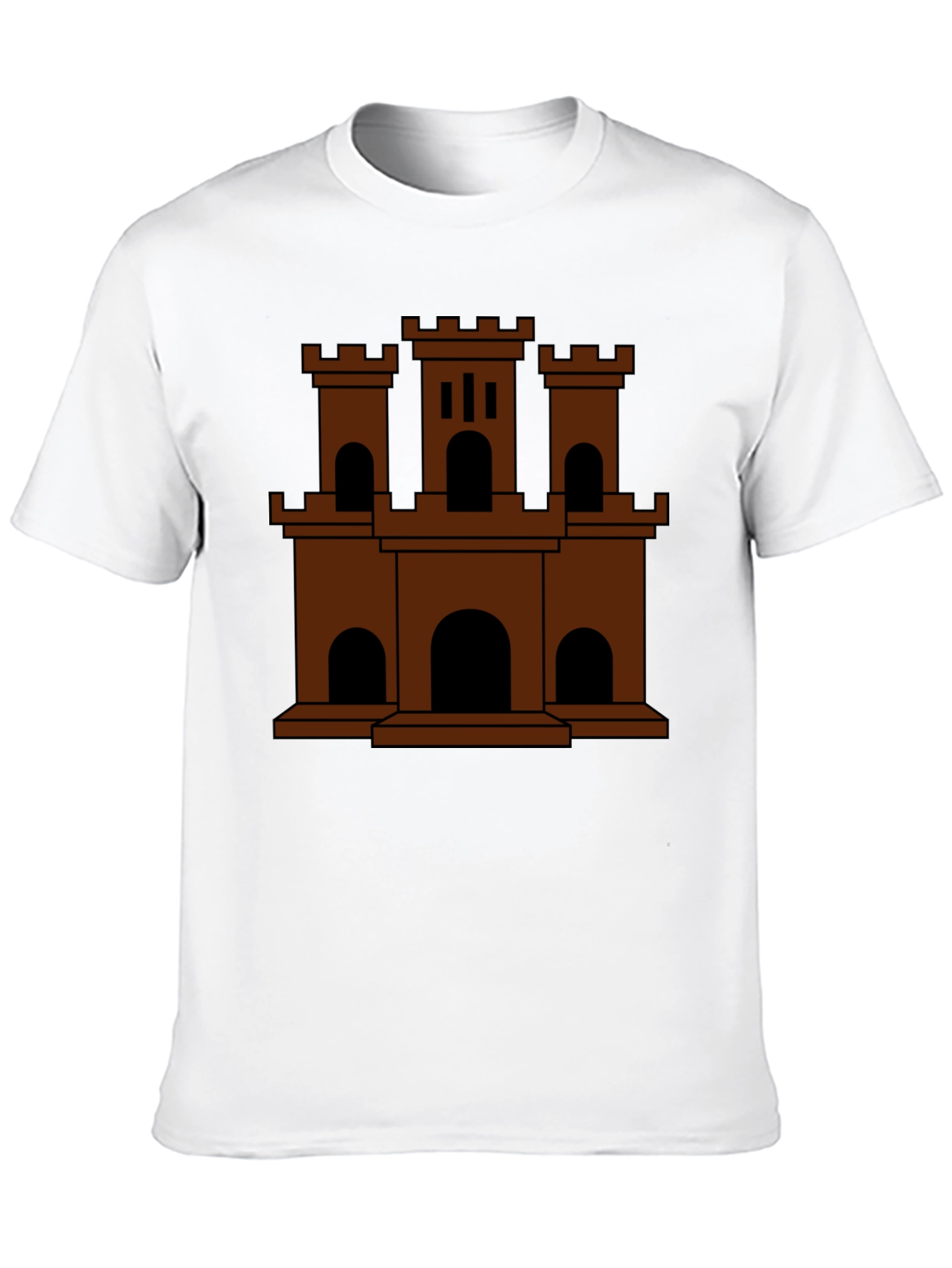 Black Castle Graphic Tee - Classic Brown Design view 10