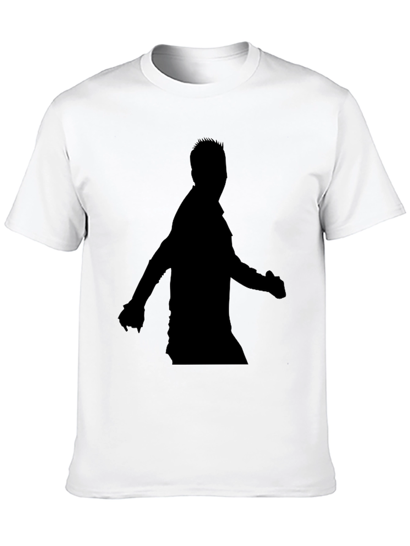 Black Men's Black Silhouette Graphic Tee view 10