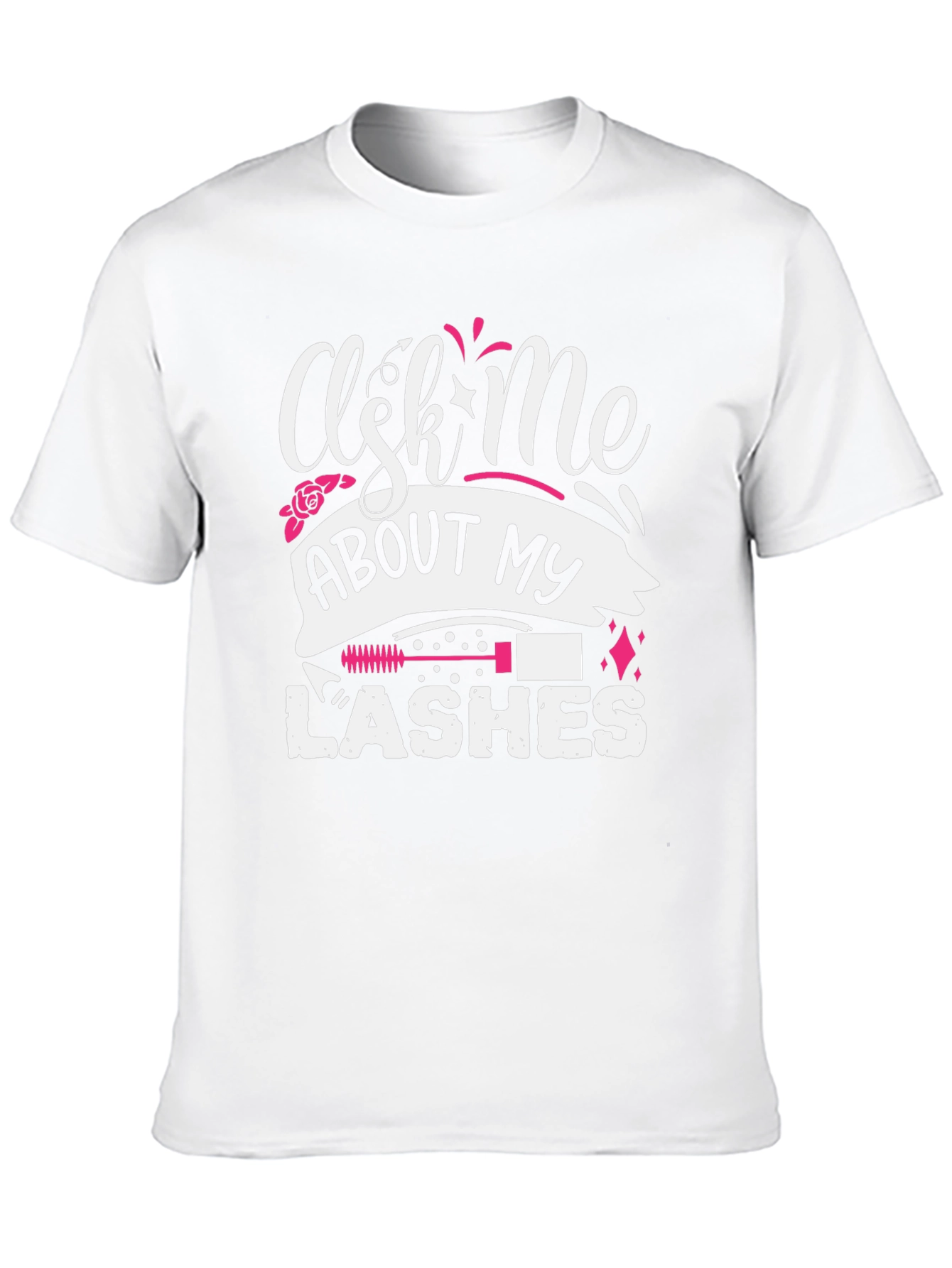 Black Ask Me About My Lashes T-Shirt view 10