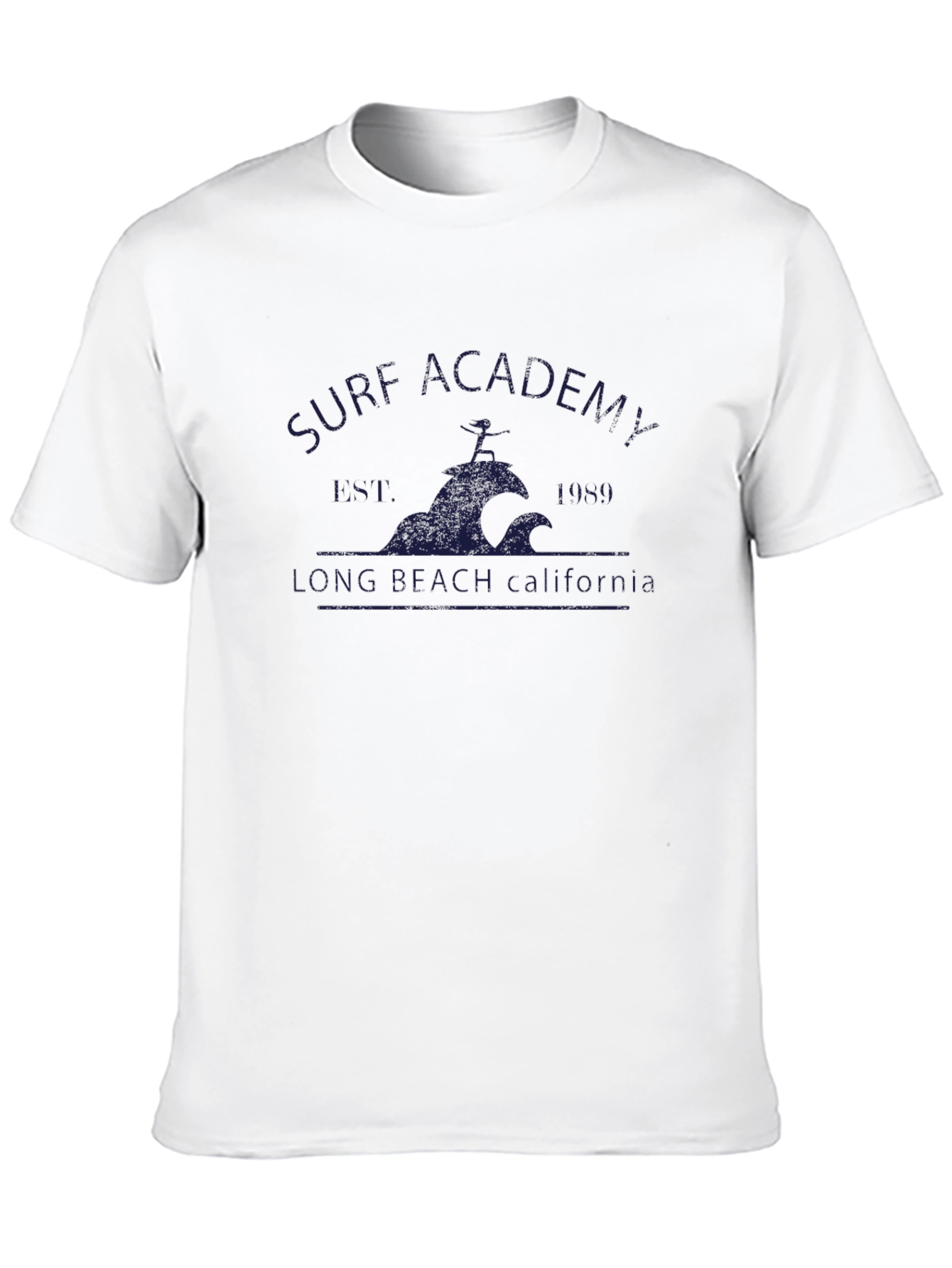 Black Surf Academy Tee - Long Beach California view 10