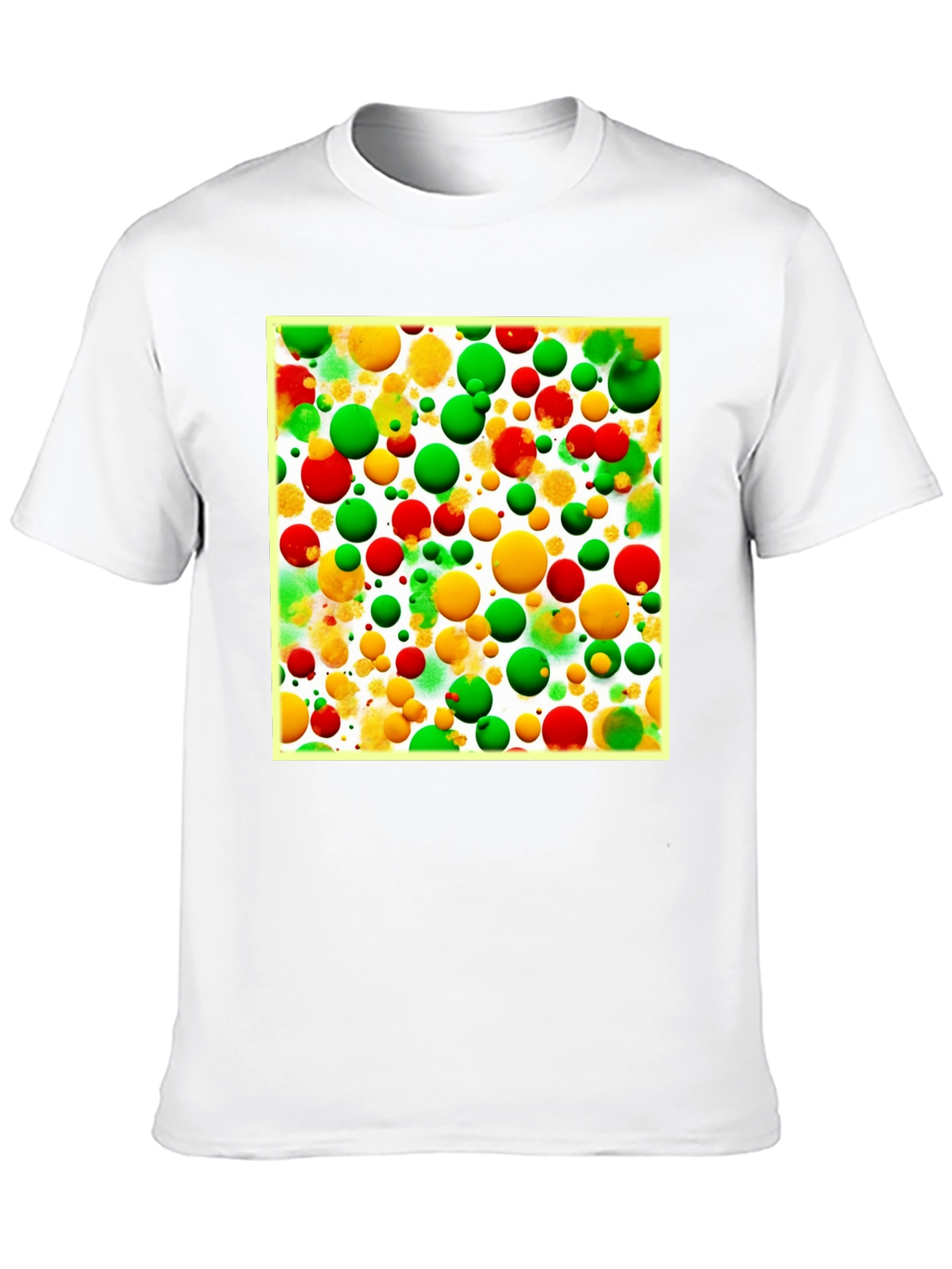 Black Colorful Bubble Pattern T-Shirt view 10