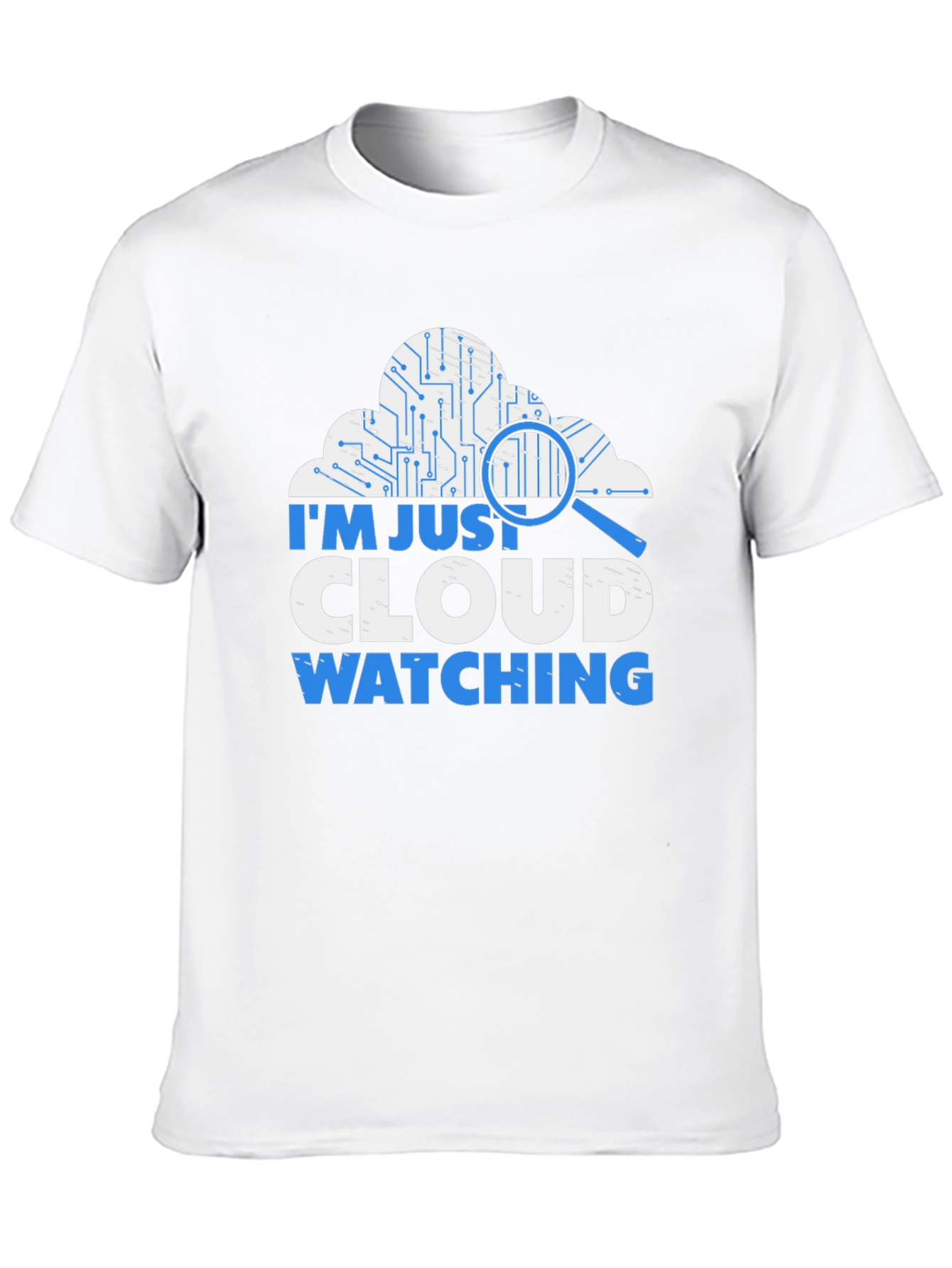 Black Cloud Watching T-Shirt - Tech Humor Tee view 10
