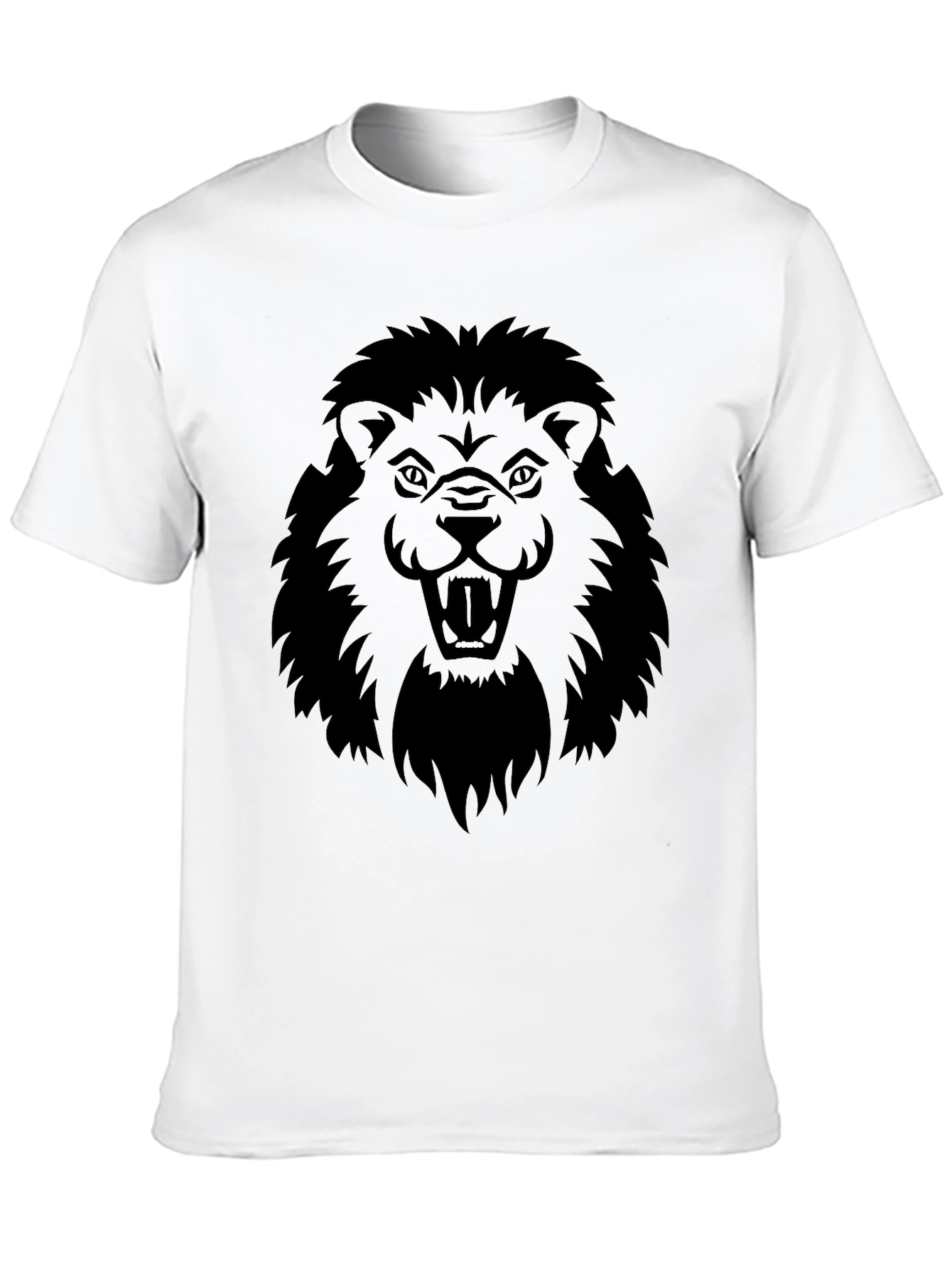 Black Black Lion Graphic Tee - Fierce & Bold Design view 10